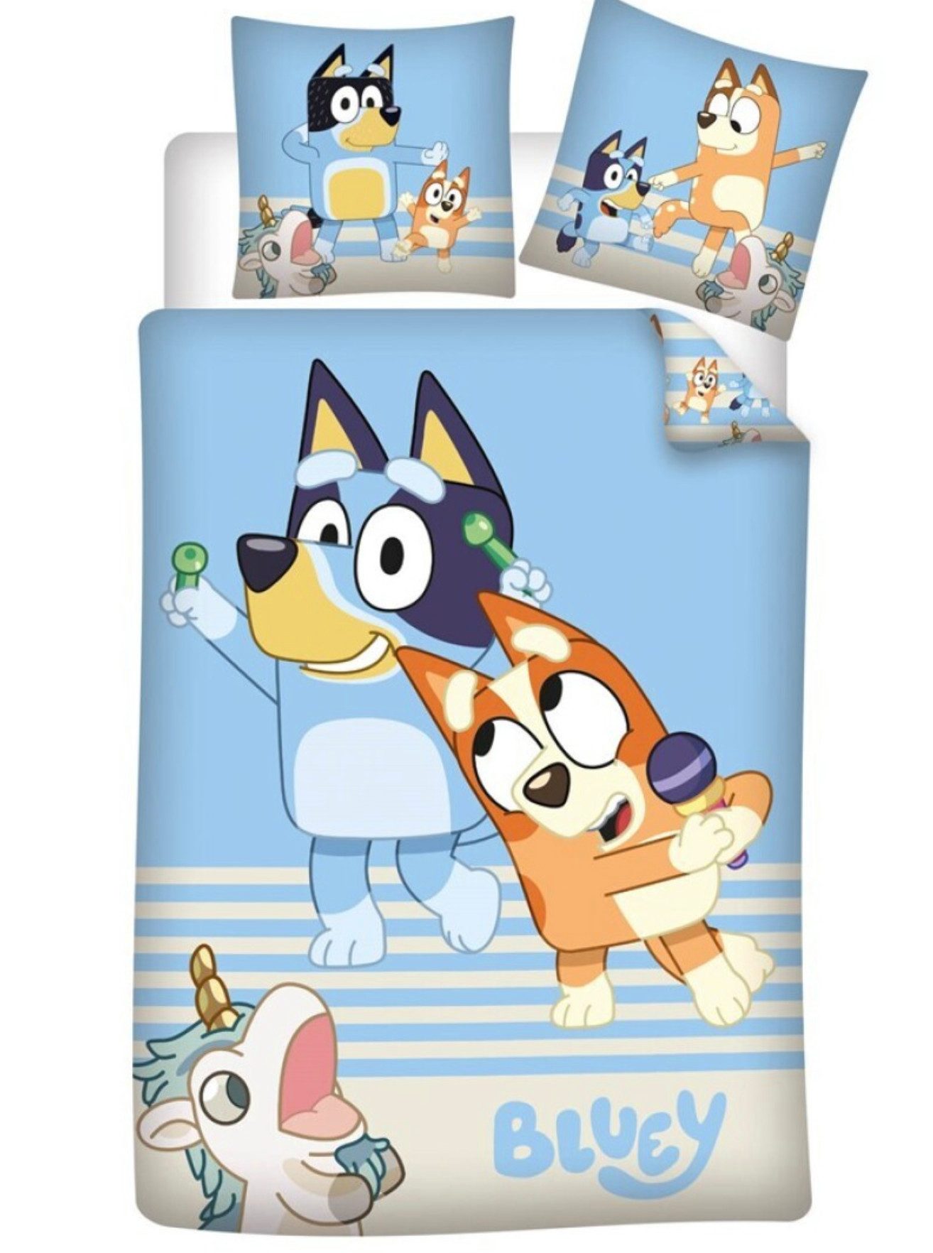 AY!Max Kinderbettwäsche BLUEY Wende Bettwäsche Set 2tlg 135 x 200 cm 100% Baumwolle, 1 teilig, Langlebig