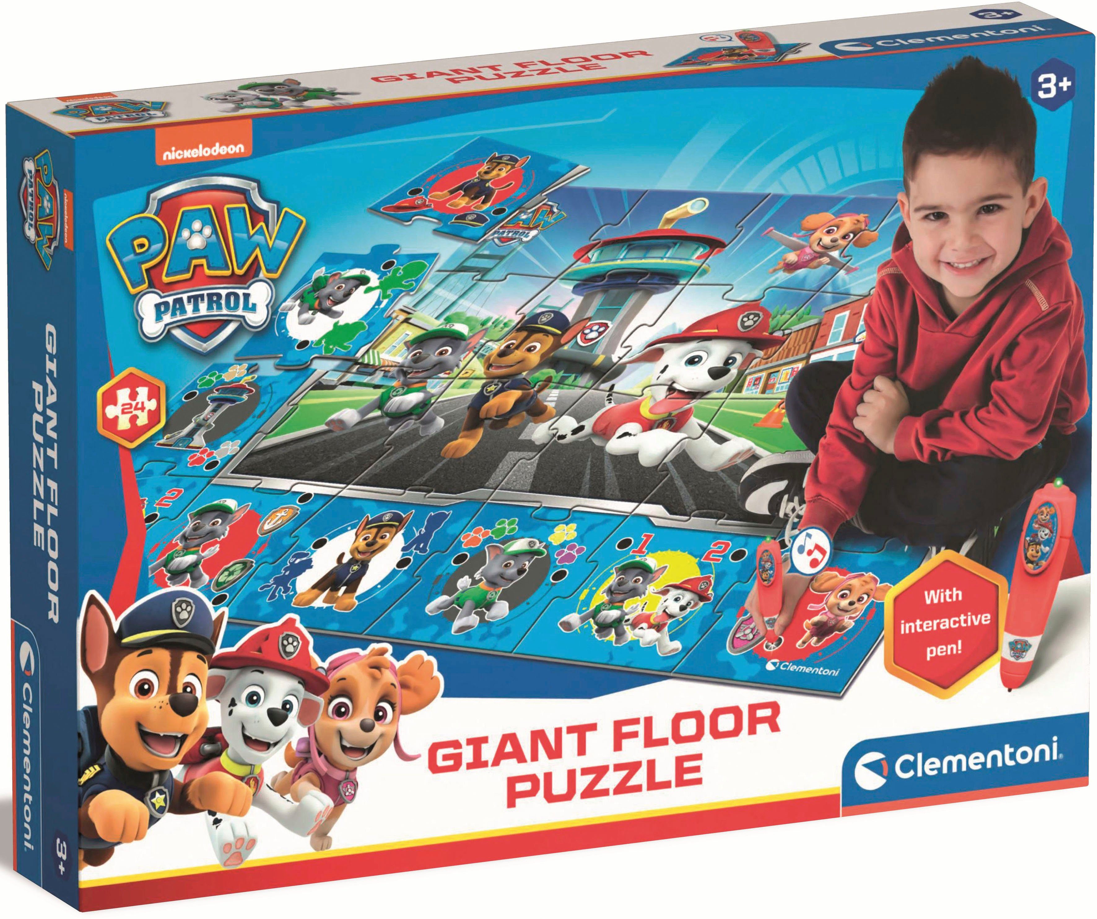 Clementoni® Puzzle Quiz-Bodenpuzzle PAW Patrol, 24 Puzzleteile, Made in Europe; FSC® - schützt Wald - weltweit