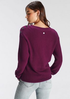 Tamaris Strickpullover mit Knopfdetail