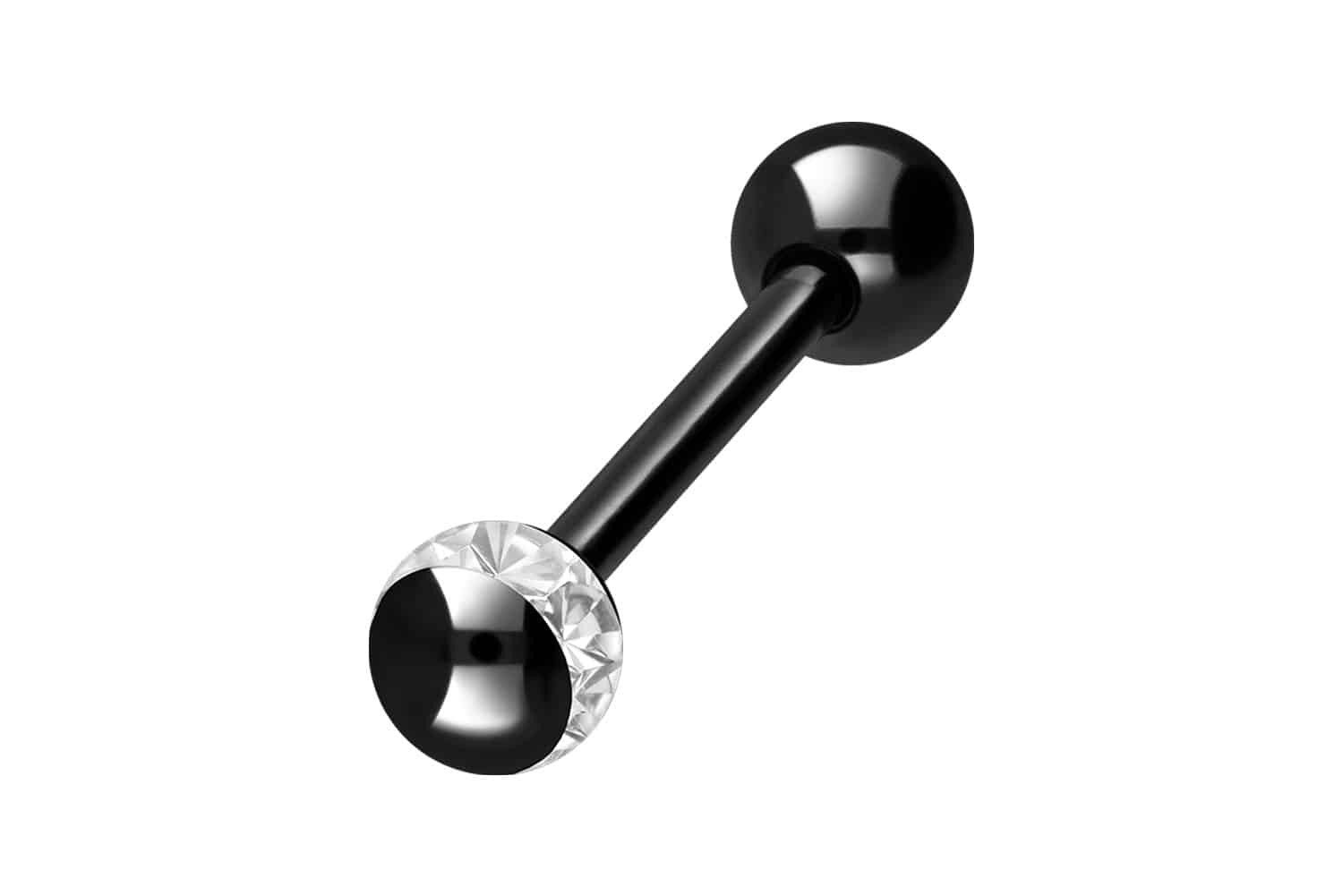 PIERCINGLINE Brustwarzenpiercing Chirurgenstahl Barbell EPOXY-RING- + CHIRURGENSTAHL-KUGEL (Barbells, 1-tlg)