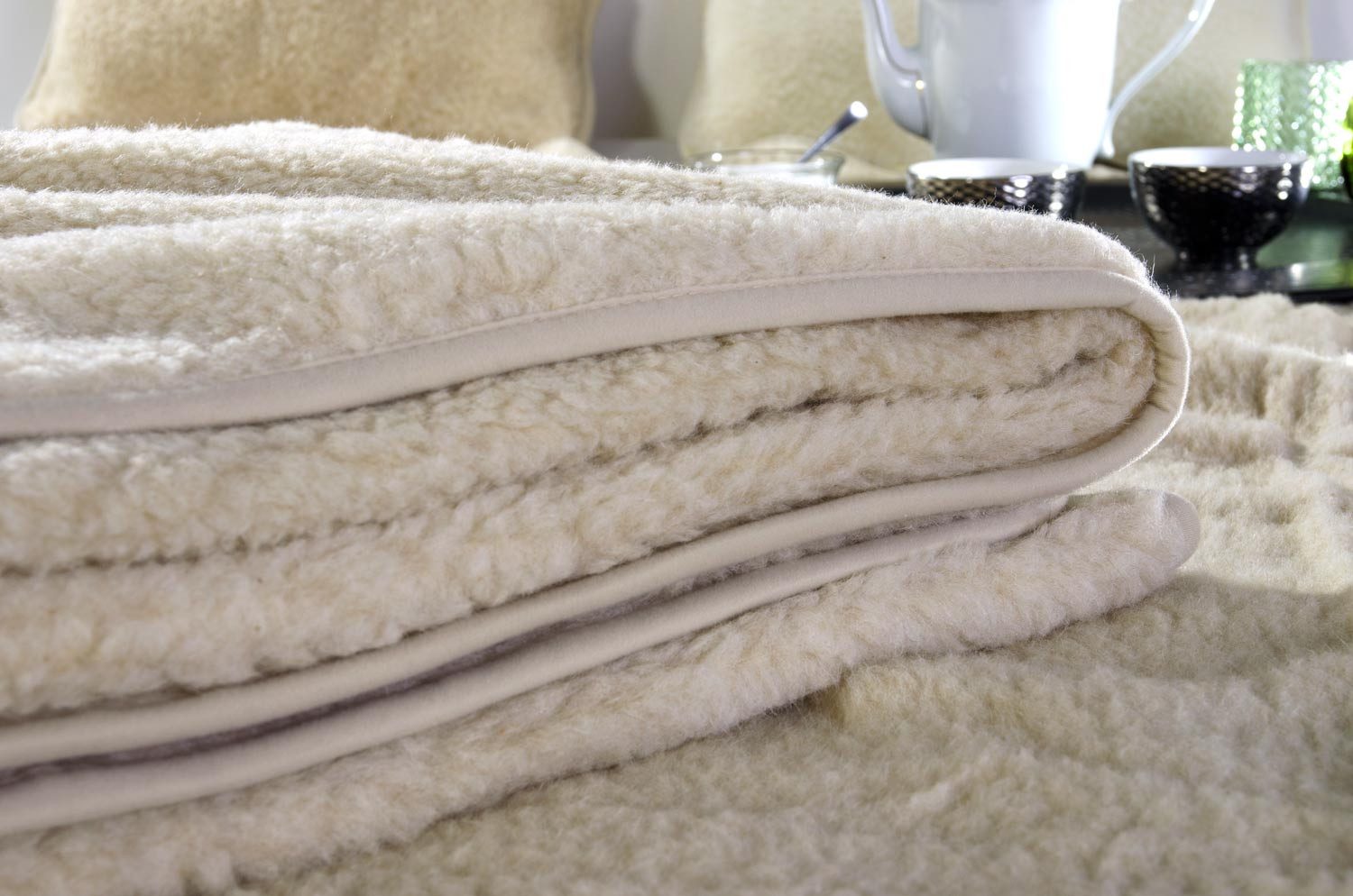 Wolldecke Wolldecke (Bettdecke) "Almond" aus 100% Merinowolle, Wohnen und A günstig online kaufen