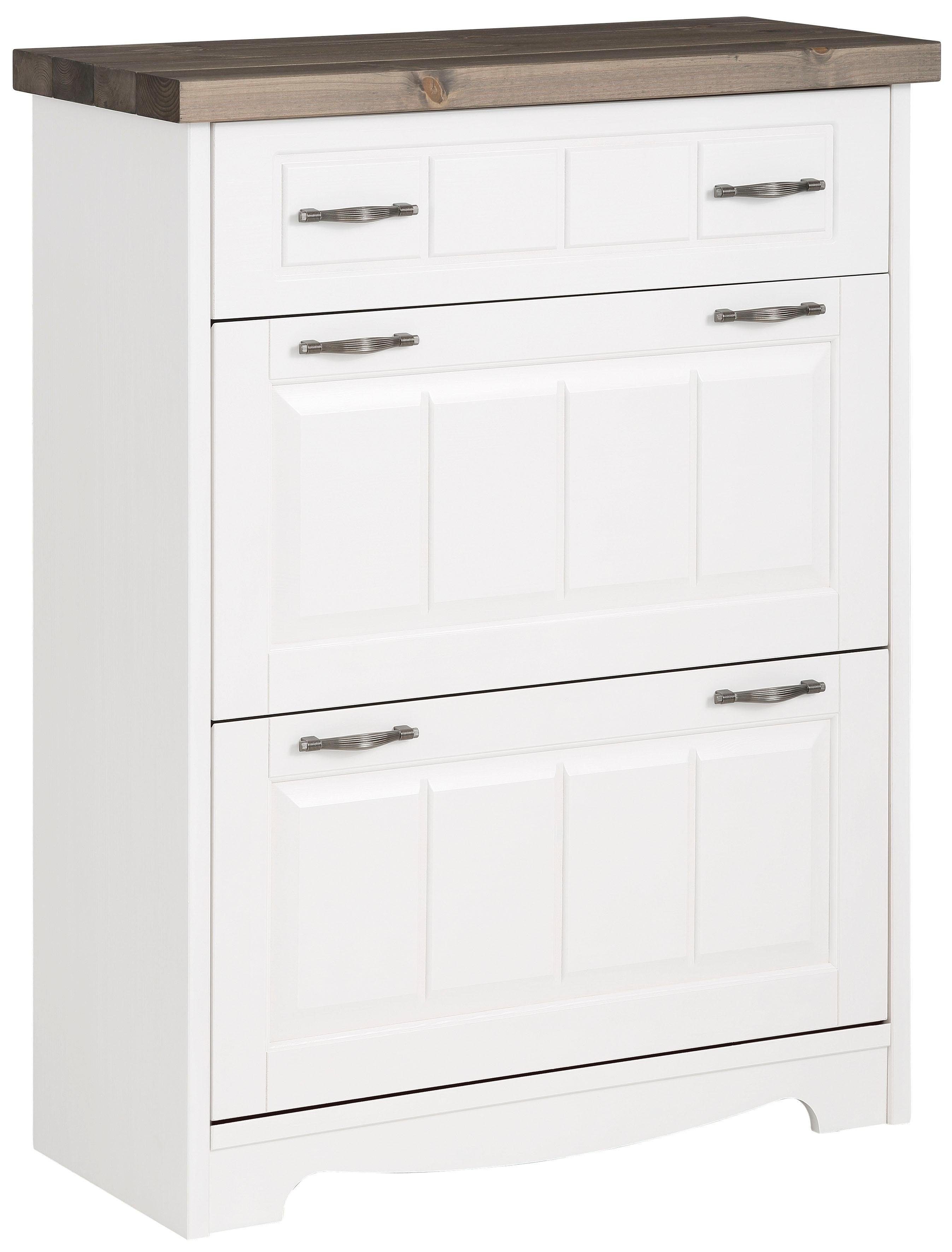OTTO home Schuhkommode Trinidad Antique, aus massiver Kiefer, FSC® zertifiziert, Breite 85 cm