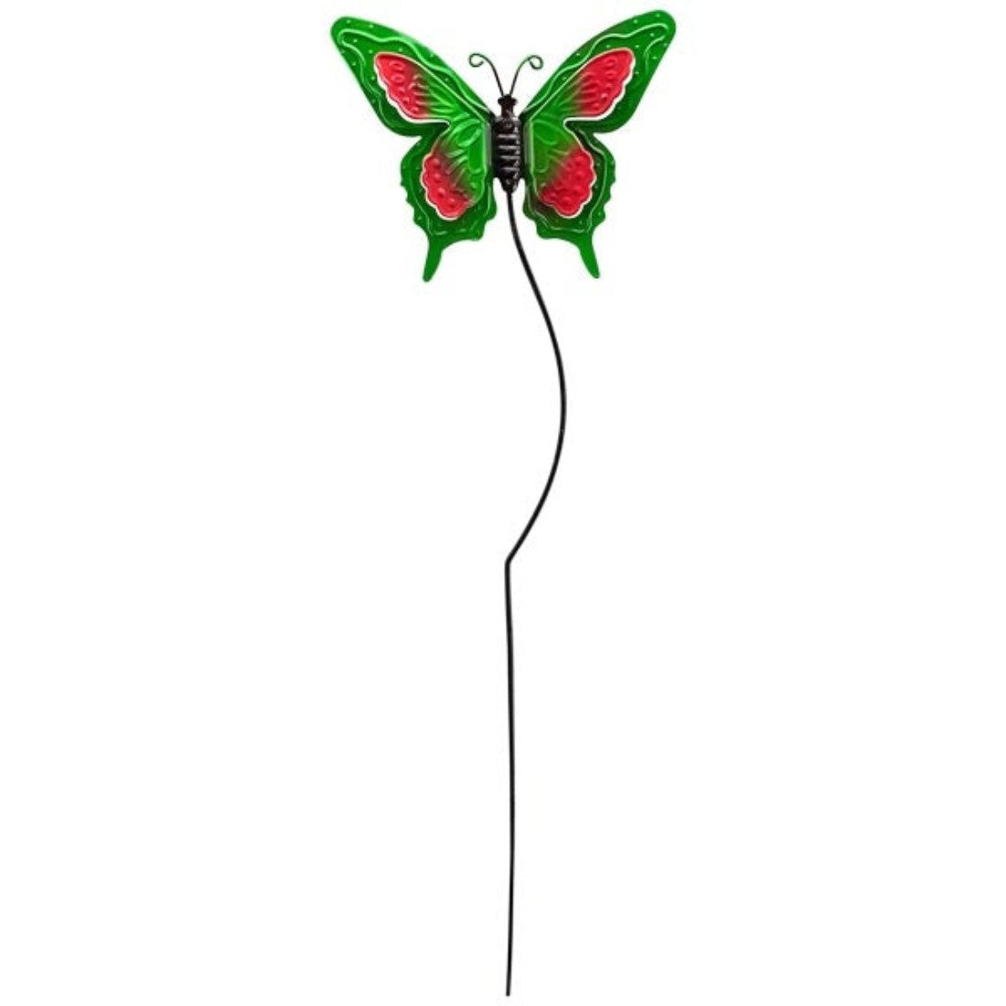 finehomegarden Gartenstecker Schmetterling Metall Garten-Stecker Beet Stab Blumenstecker (3-St) 3fach sort. bunt Ø17cmH57cm Stecker Gartendeko / Paket