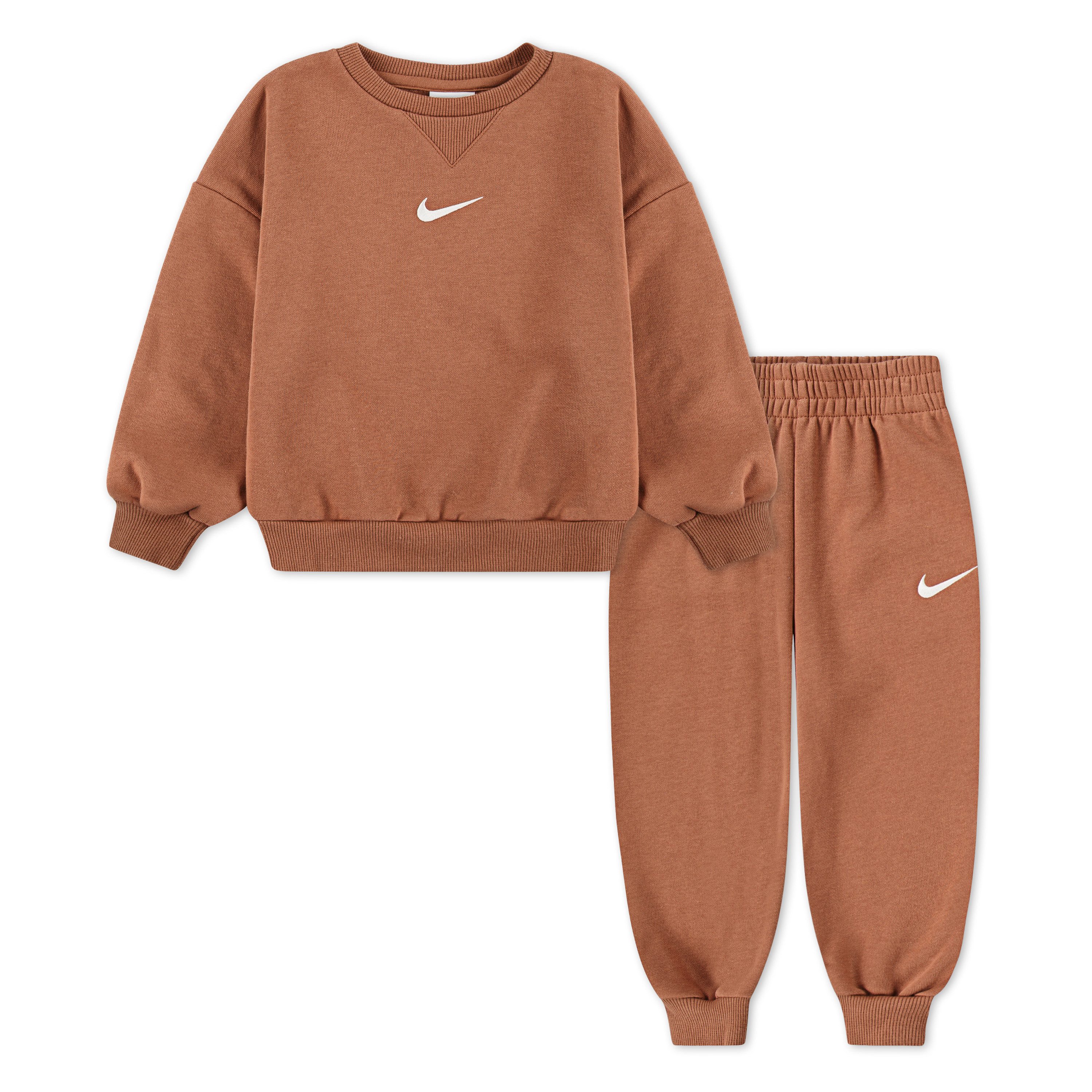 Nike Sportswear Jogginganzug NKN ESSENTIAL FLEECE CREW SET (2-tlg), für Babys, für Sportmode und Outdoormode, für bequemen Tragekomfort