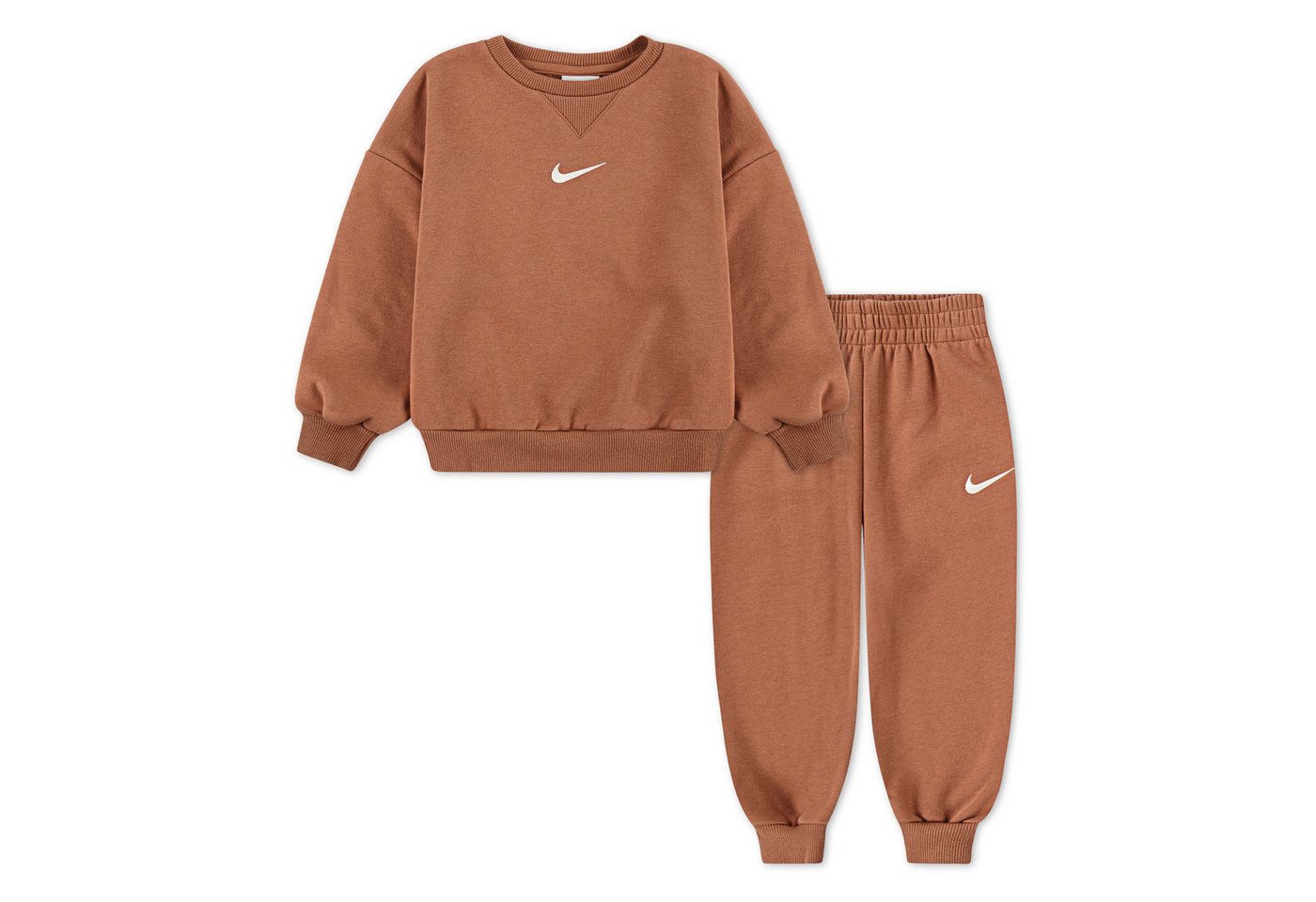 Nike Sportswear Jogginganzug ESSENTIAL FLEECE CREW SET (Set, 2-tlg), für Babys und Kleinkinder, mit elastischem Bund, lockerer Schnitt