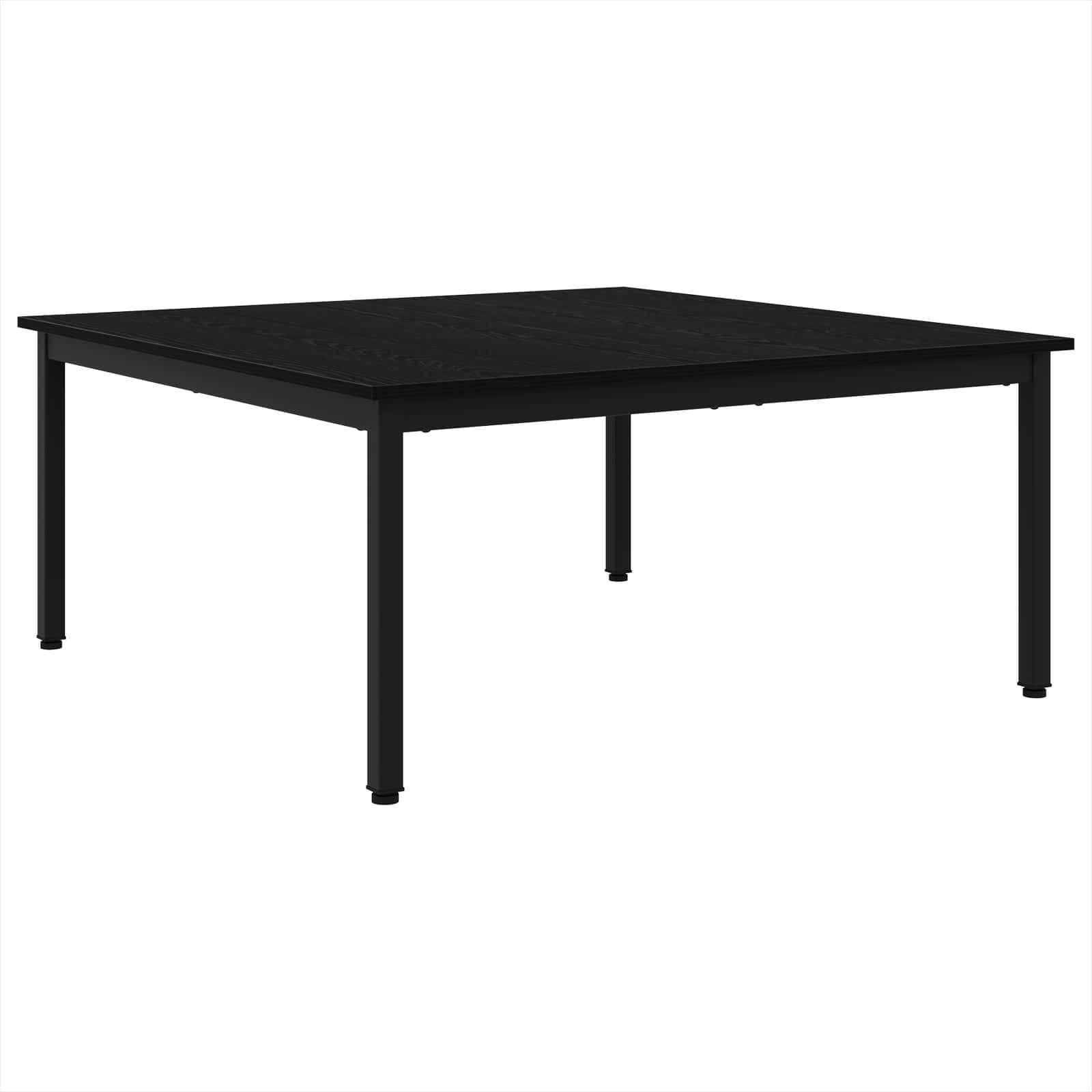 vidaXL Couchtisch Couchtisch Schwarz Eichen-Optik 100 x 100 x 45 cm Holzwerkstoff (1-St)