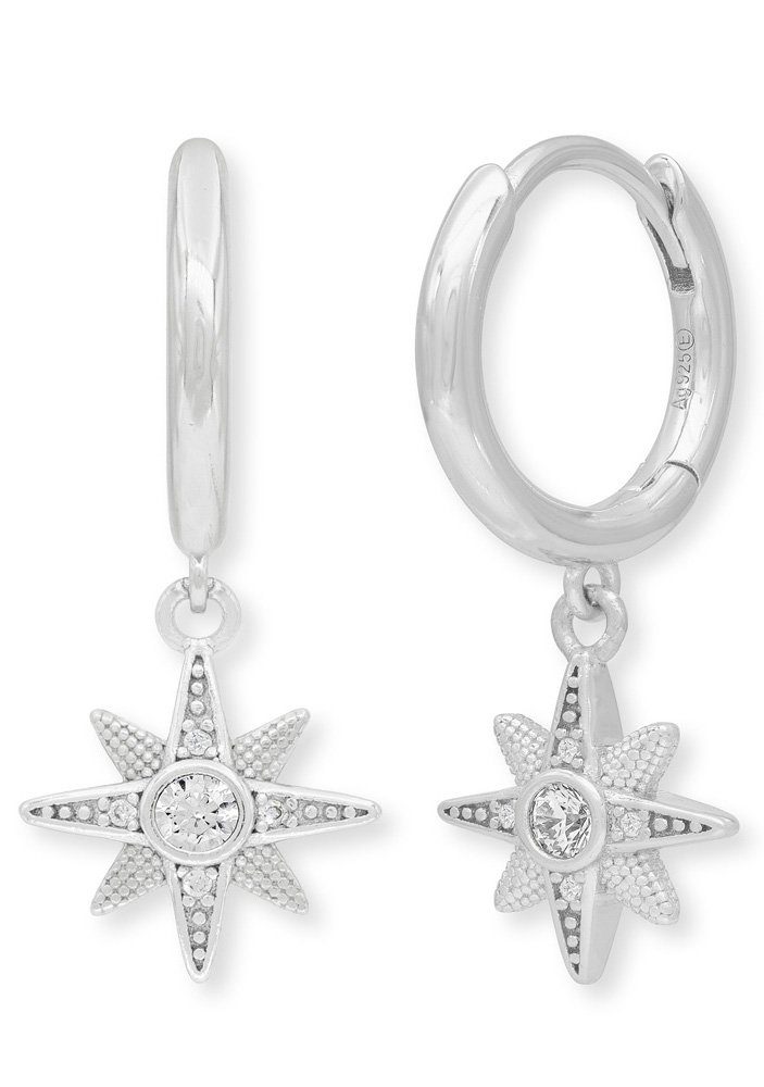 Engelsrufer Paar Creolen Twinkle twinkle little Star Stern, mit Zirkonia (synth)