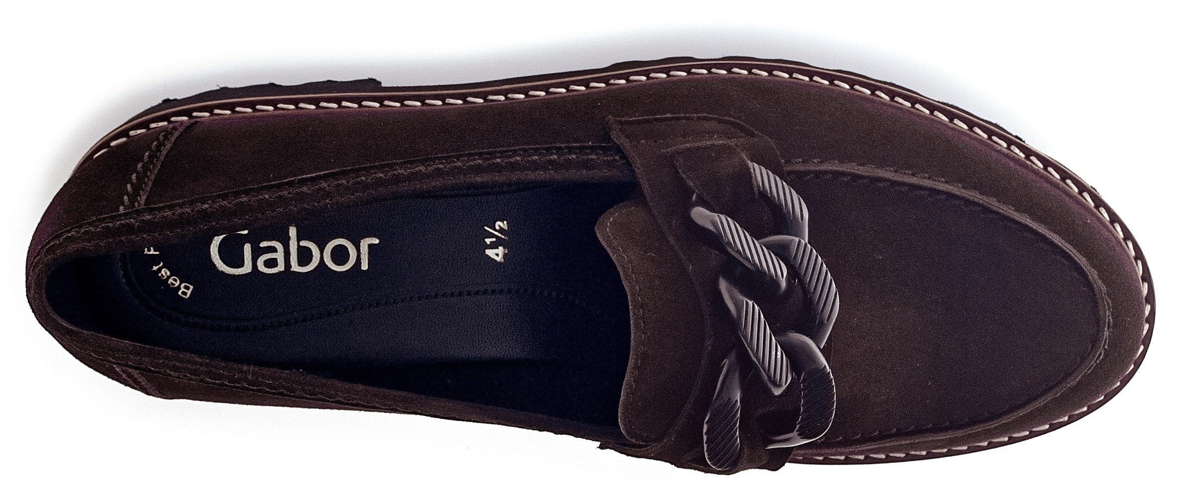 Best dunkelbraun-schwarz mit Gabor Slipper Fitting-Ausstattung