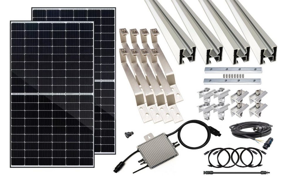 TRANGO Solaranlage, Komplett Set Plug & Play Mini-Kraftwerk Set