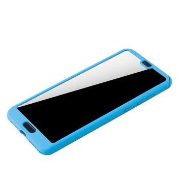 König Design Handyhülle Huawei P20, Huawei P20 Handyhülle 360 Grad Schutz Full Cover Blau