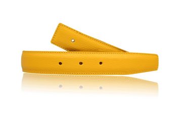 Erdi Ünver Ledergürtel Wendegürtel Gelb 32mm ohne H Schnalle & H Gürtelschnalle