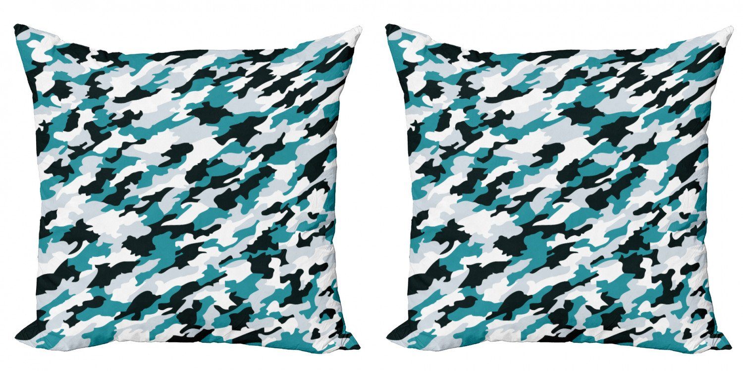 Tile Kissenbezüge Stück), Abakuhaus Ozean Modern Accent Camouflage Doppelseitiger (2 Aquatic Digitaldruck,