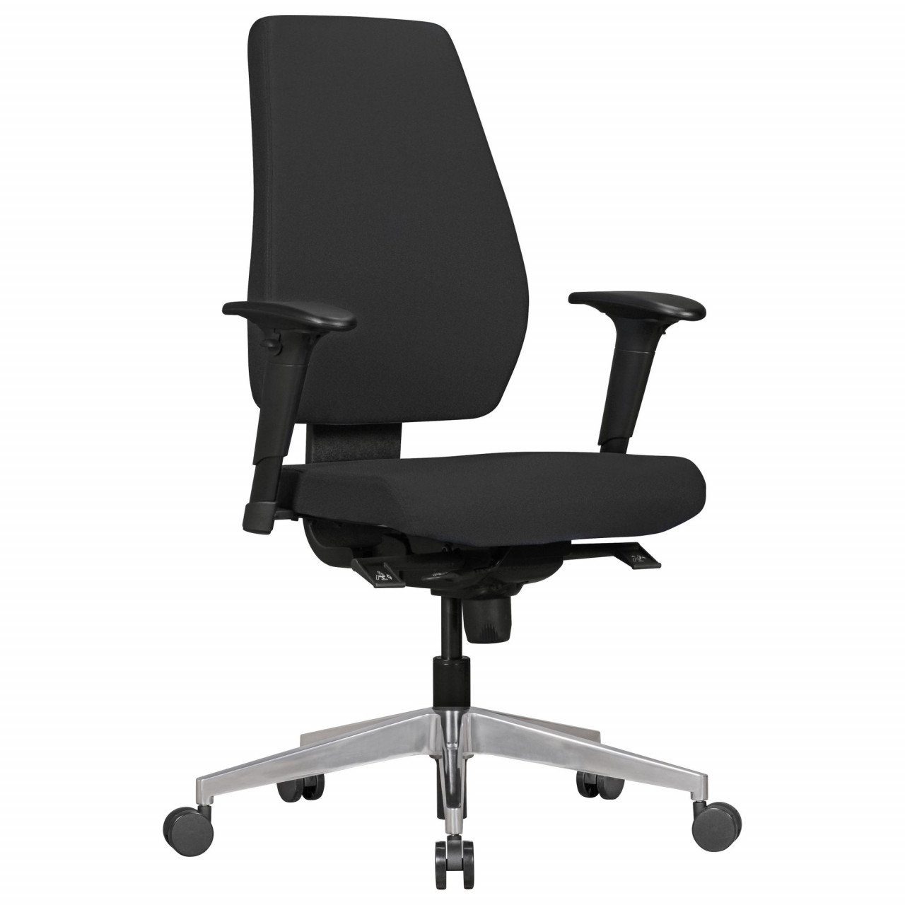 furnicato Bürostuhl DARIUS mit Stoff-Bezug in Schwarz, Design Schreibtisch-Stuhl