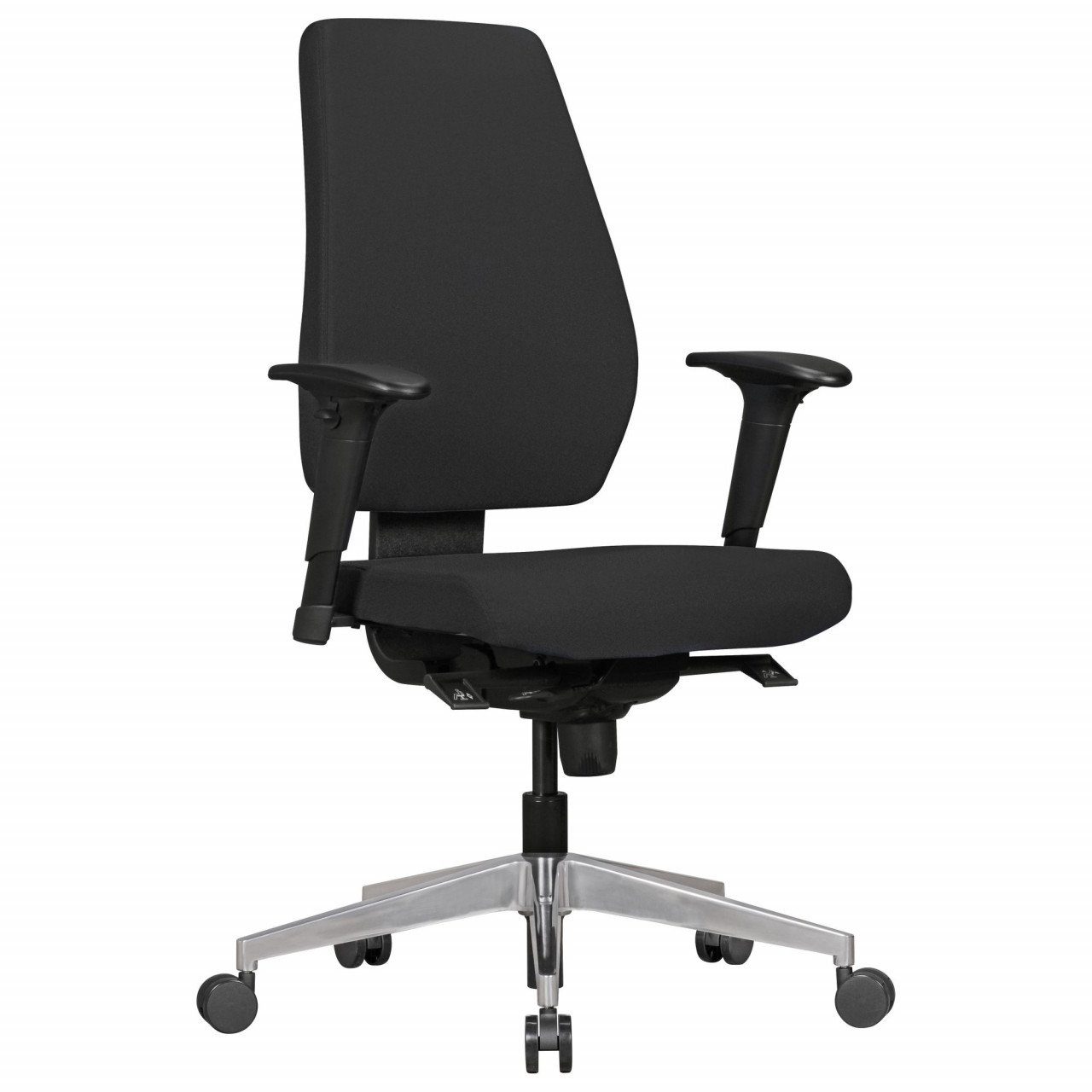 furnicato Bürostuhl DARIUS mit Stoff-Bezug in Schwarz, Design Schreibtisch- Stuhl