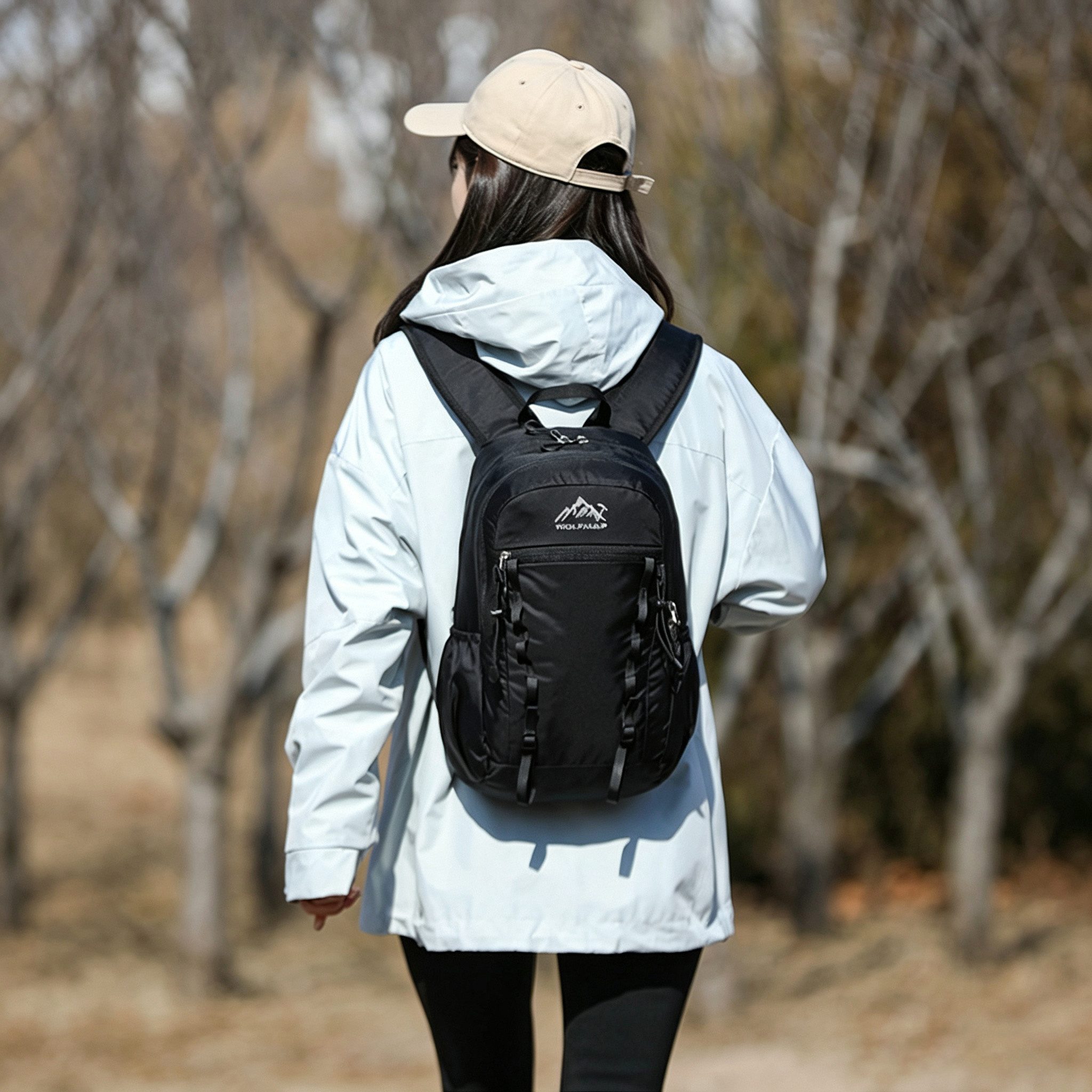 wohnTRAUM24 Wanderrucksack Wanderrucksack Trekkingrucksack Reiserucksack Minirucksack 15L (für Wandern Daypack Travel Rad und Ausflug, Schwarz), Kleiner Sportru – Bild 2 von 5