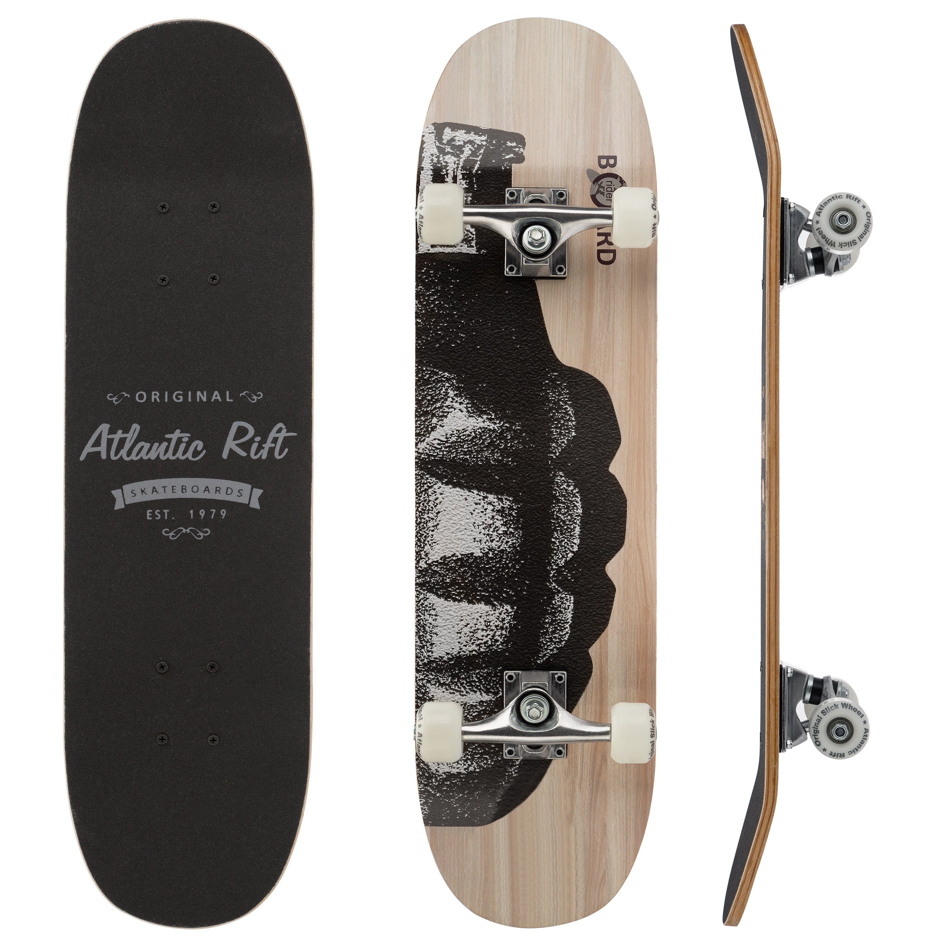 monzana Skateboard, ABEC 9 Kugellager Rollenhärte 85A Ahornholz 80x24cm Longboard