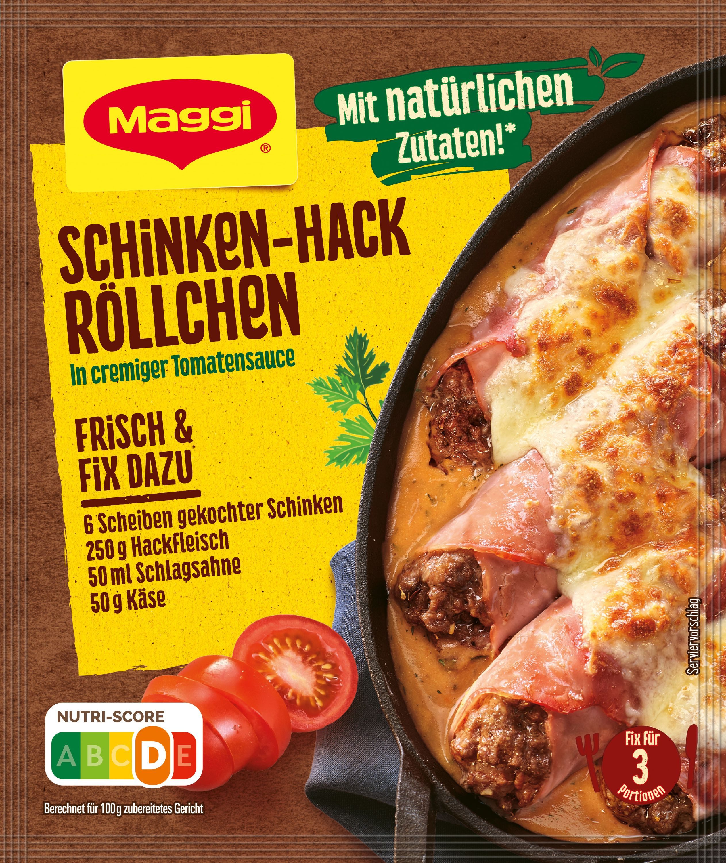MAGGI Saucen, Maggi Fix Schinken-Hack-Röllchen