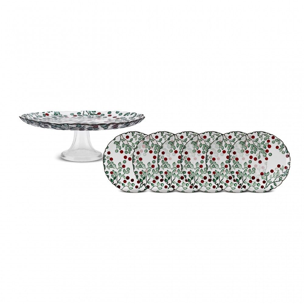 Kuchenteller Karaca Berry 7-teiliges Dessertset Dessertteller Teller Set
