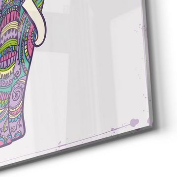DEQORI Magnettafel 'Verzierter Elefant', Whiteboard Pinnwand beschreibbar