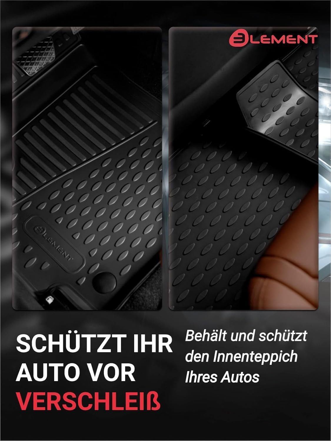 LEMENT Auto-Fußmatten passend für MG ZS II Facelift 2019-, 3 Teile, Passgenau, für MG ZS II PkW, Passgenaue