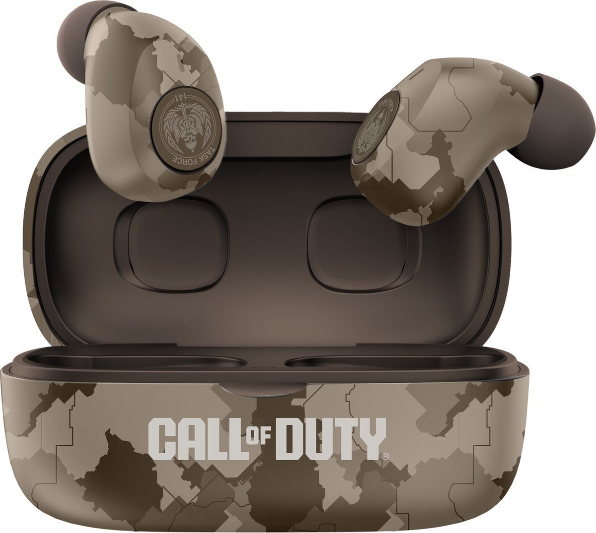 OTL Call of Duty – Task Force 141 – TWS-Ohrhörer Bluetooth-Kopfhörer (Bluetooth, Ladeetui – IPX4 – Touch-Steuerung – zusätzliche Ohrstöpsel)