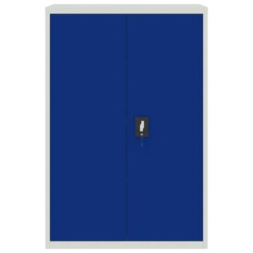 furnicato Aktenschrank Büroschrank Metall 90x40x140 cm Grau und Blau (1-St)