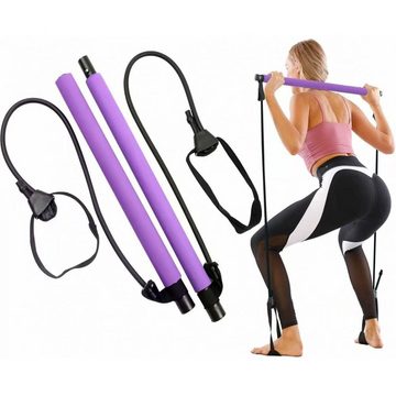 Lubgitsr Pilatesrolle Pilates Bar Kit mit Widerstandsband, Bodybuilding Yoga Pilates Stick (1-tlg)