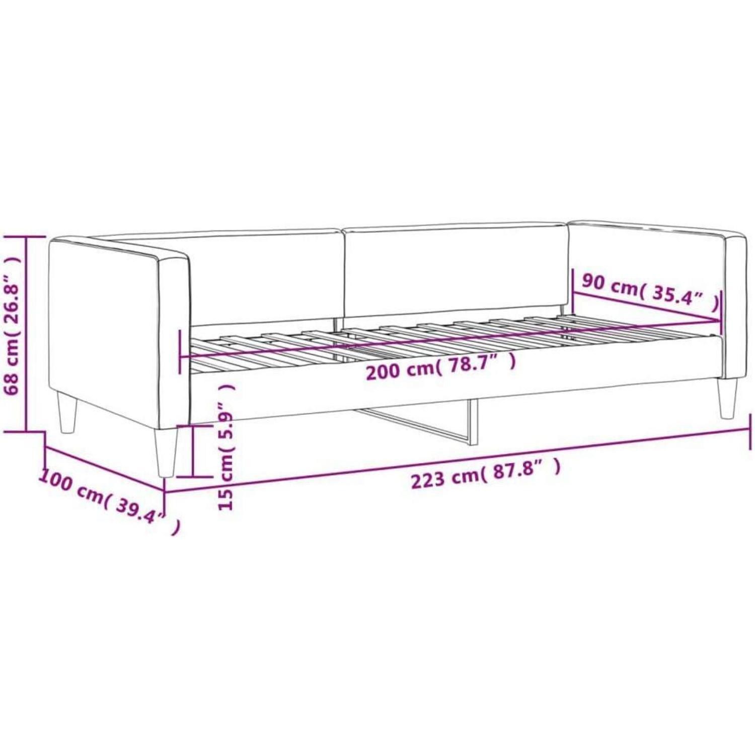 LuxusKollektion Schlafsofa Sofabett 2in1 Doppelschlafstuhl 90 x 200 ohne Matratze Hellgrau