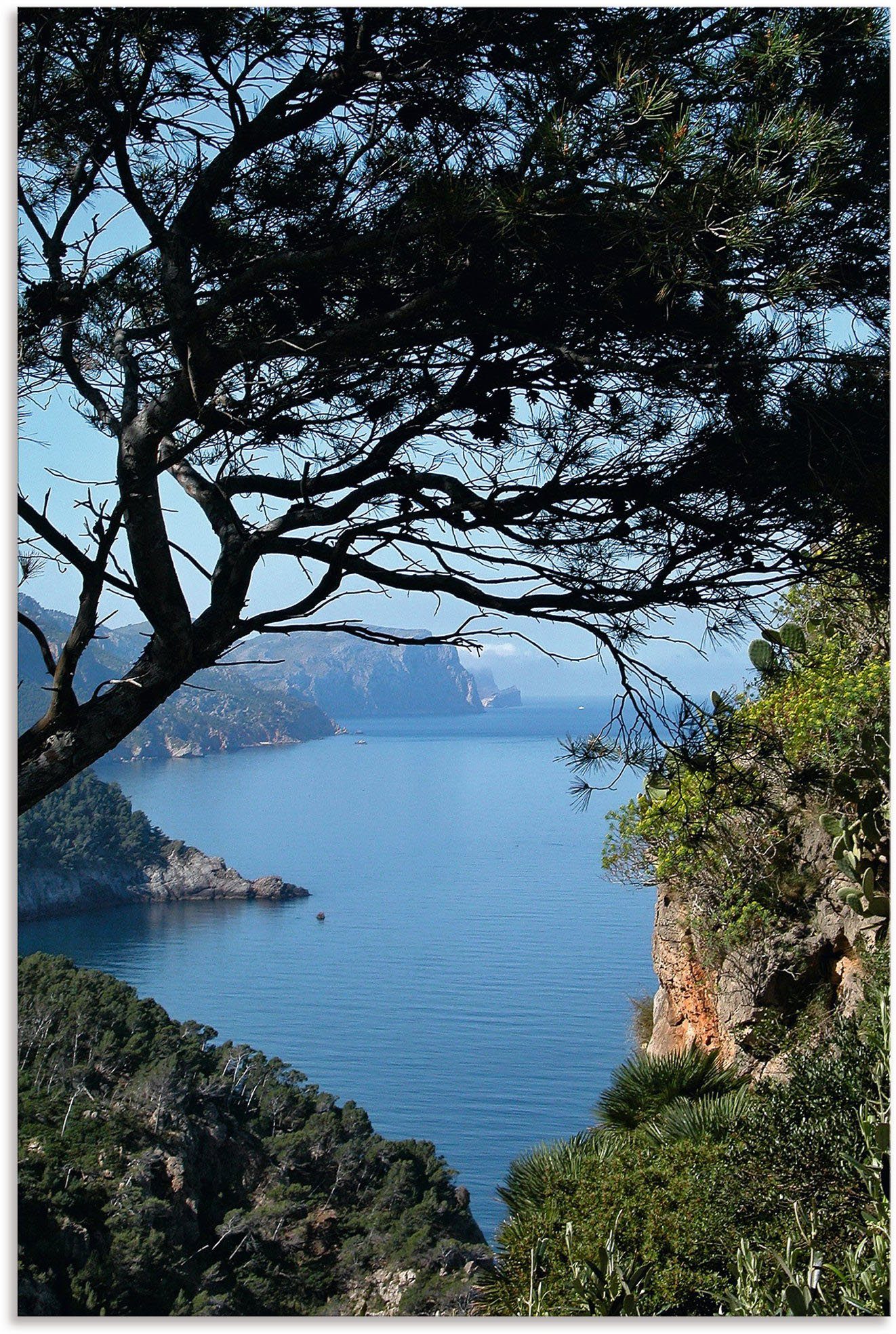 Artland Wandbild Typische Cala auf Mallorca - Spanien, Gewässer (1 St), als Alubild, Leinwandbild, Wandaufkleber oder Poster in versch. Größen