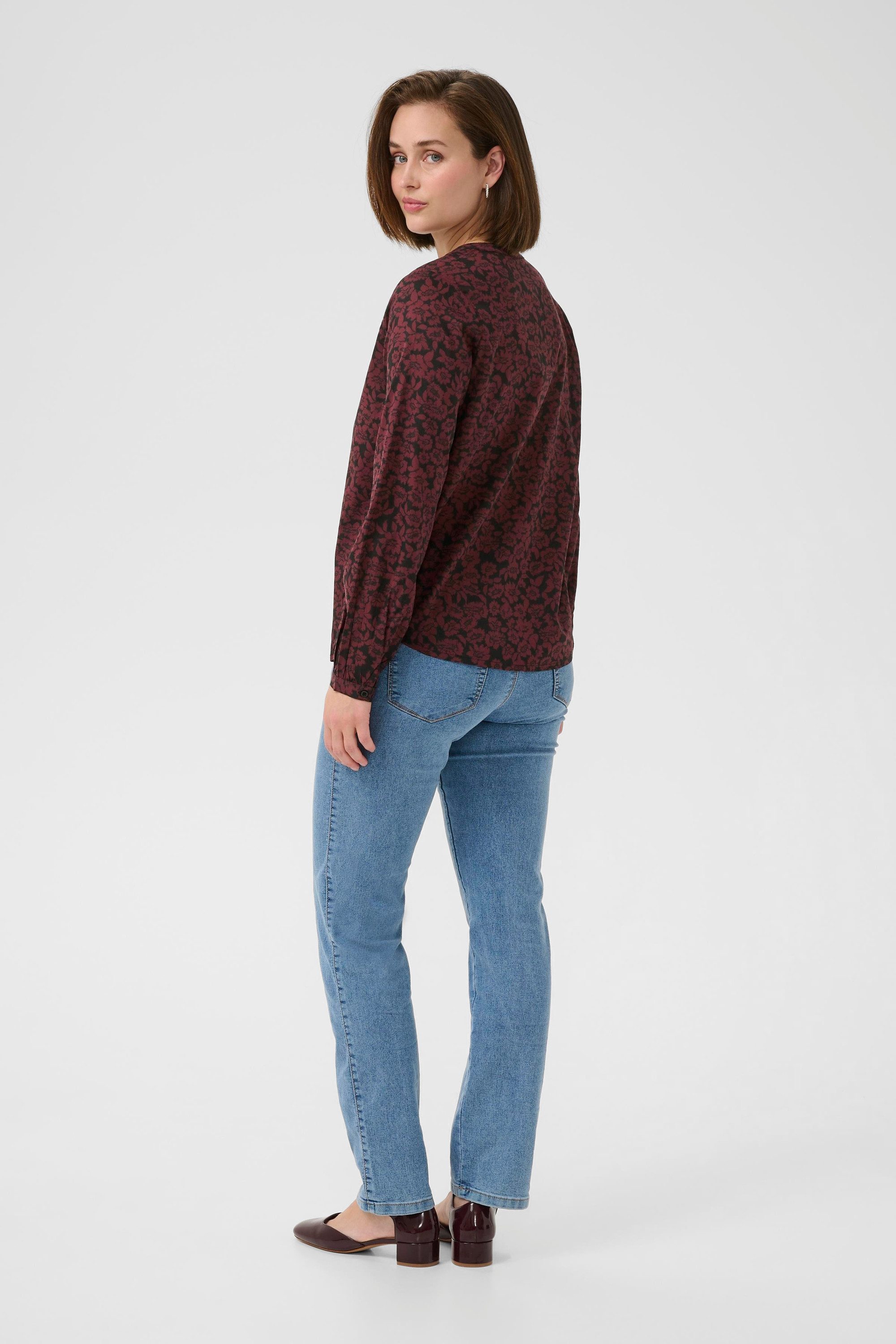 Langarmbluse Langarm-Bluse KAbeathe