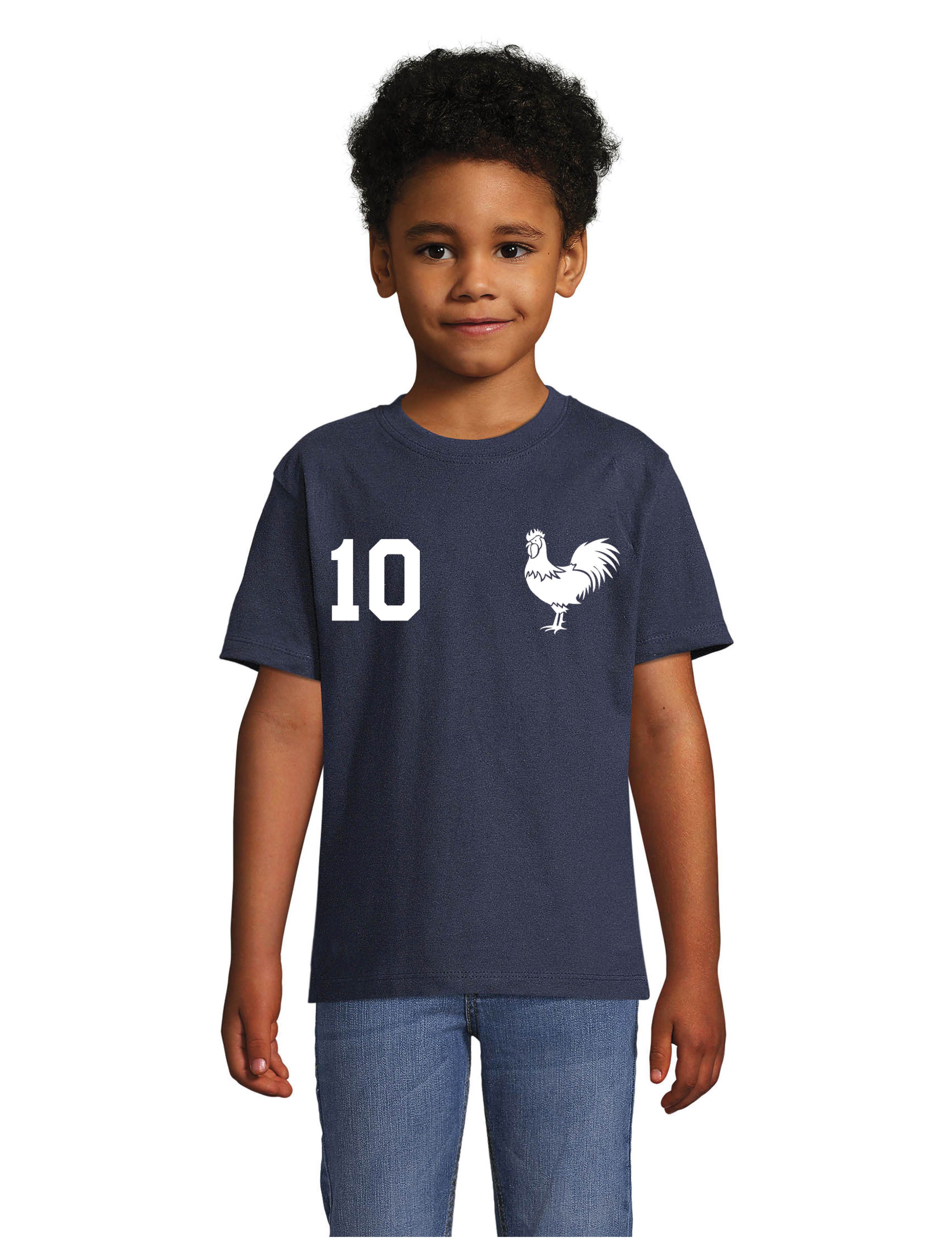 Youth Designz T-Shirt Frankreich Kinder T-Shirt im Fußball Trikot Look mit trendigem Motiv