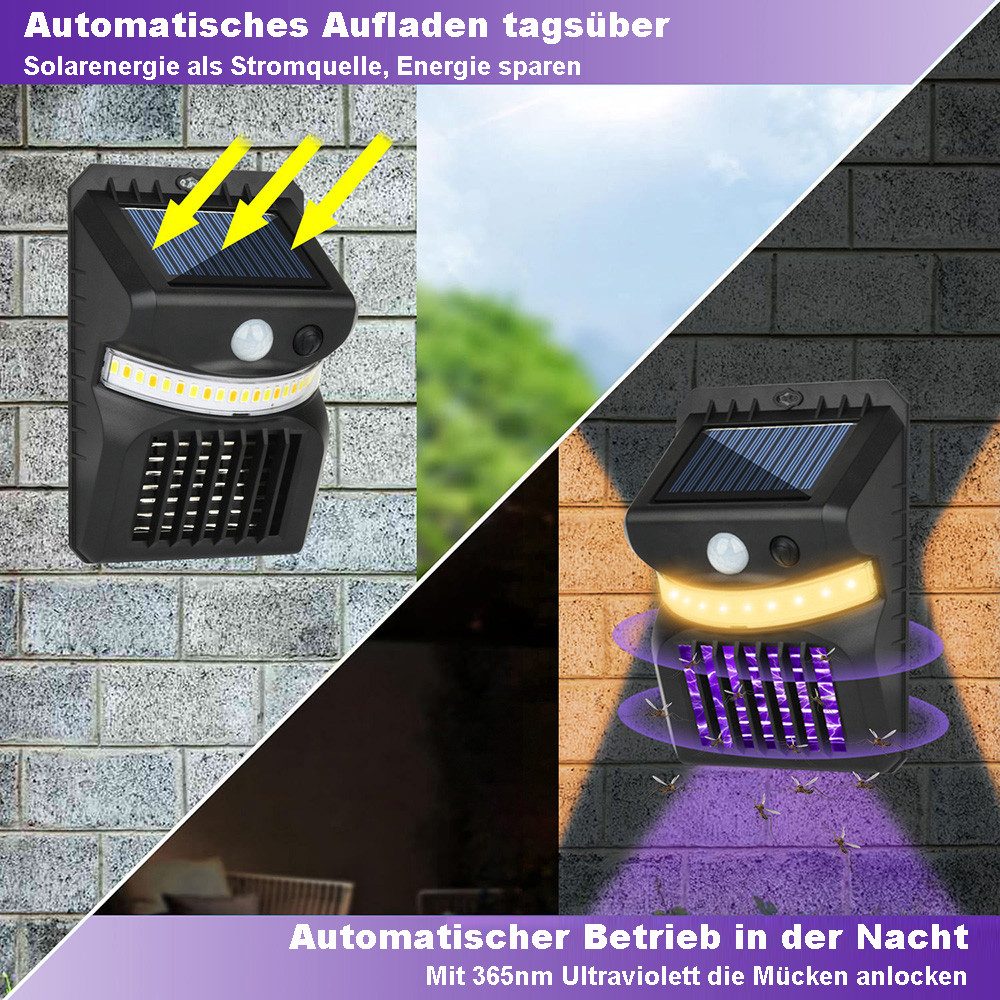 Jibenhome Insektenvernichter Solarlampe Mückenlampe Wandleuchte Außen günstig online kaufen