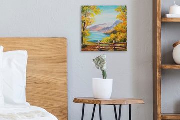 OneMillionCanvasses® Gemälde Malerei - Ölgemälde - Pflanzen - Natur, (1 St), Leinwand Bilder für Wohnzimmer Schlafzimmer