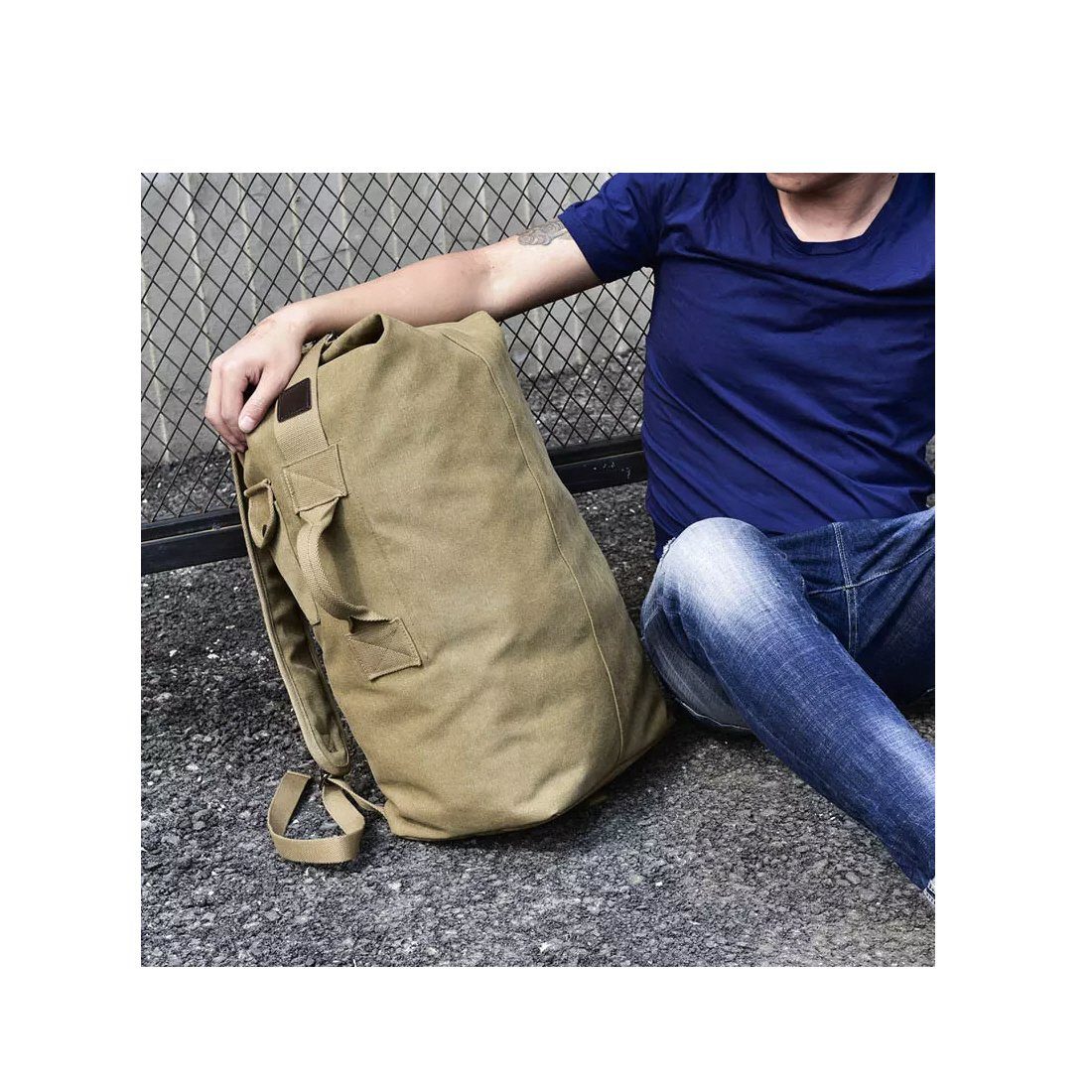 Seesack Canvas Armeerucksack Freizeitrucksack Rucksack Reiserucksack SHG