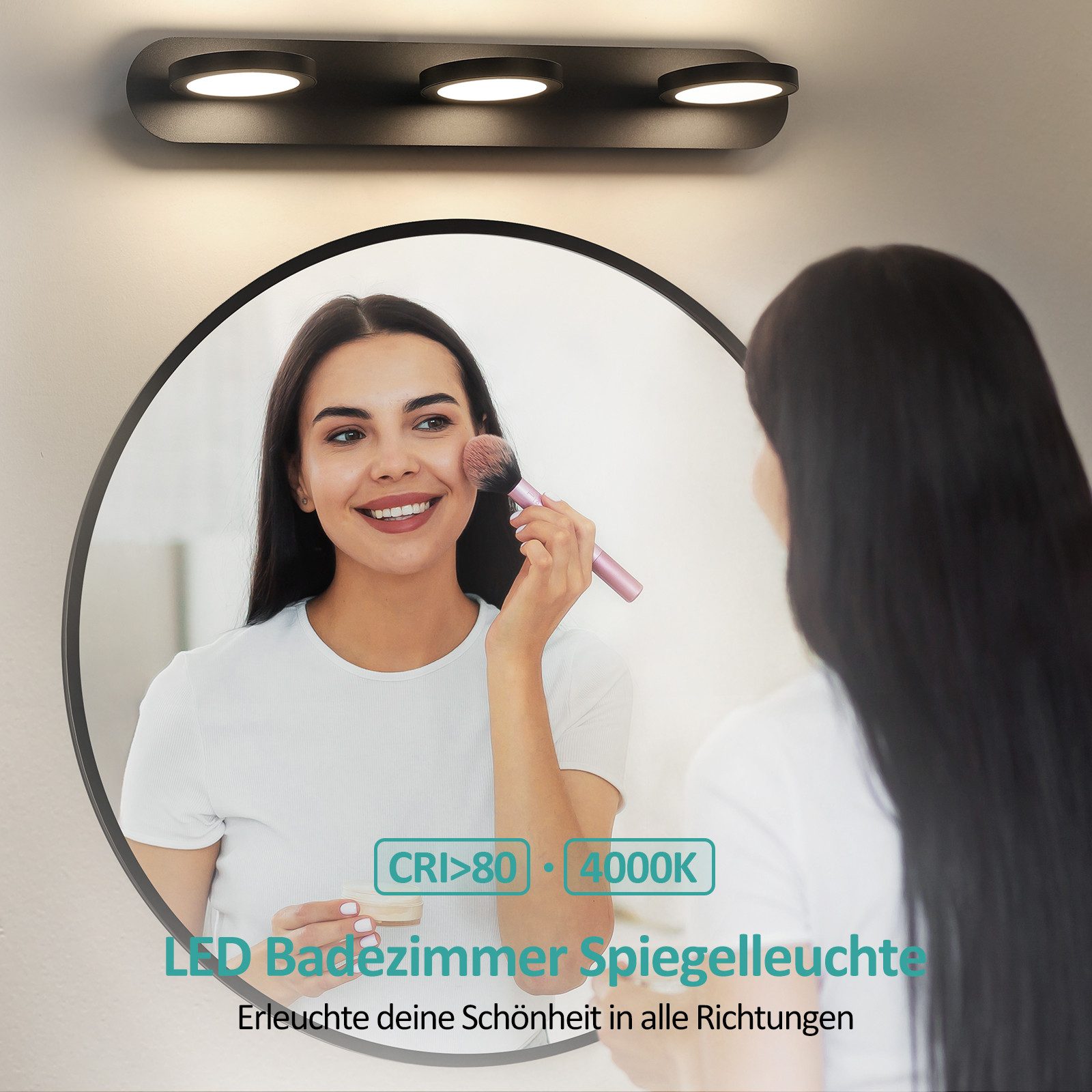 EMKE LED Wandleuchte Spiegelleuchte 3 Schwenkbar günstig online kaufen