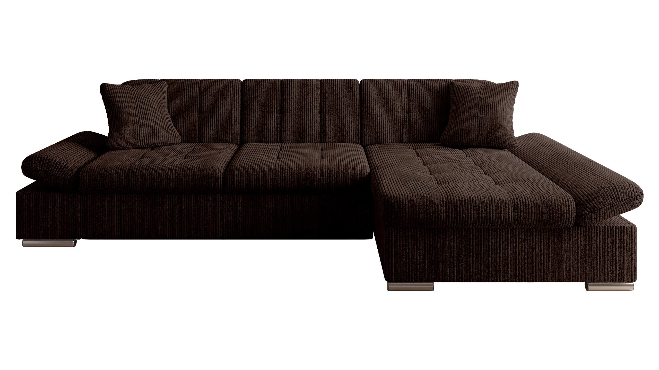MIRJAN24 Ecksofa Montana Cord, mit Regulierbare Armlehnen, L-Form, 278x161x76 cm