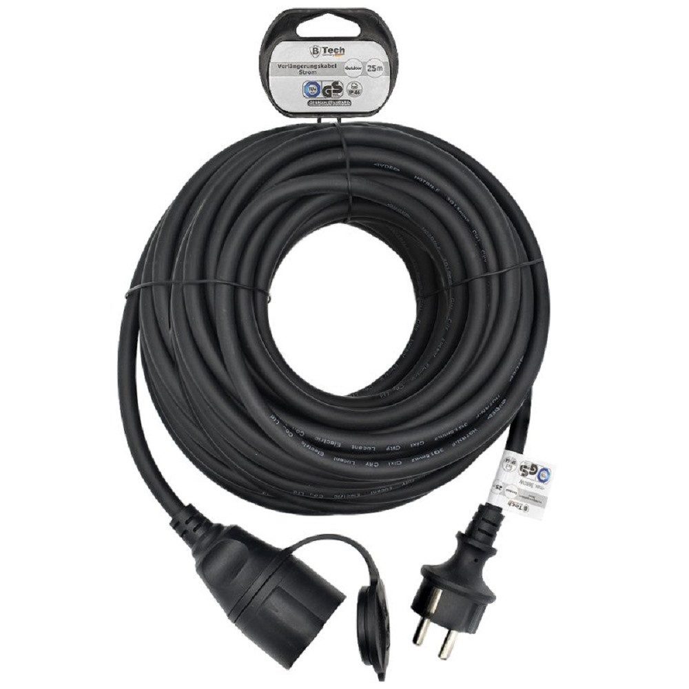 Bahama Warenvertriebs GmbH 36287 Verlängerungskabel, Schuko, Schuko Kupplung (2500 cm), Outdoor geeignet für robuste Nutzung bei jedem Einsatz