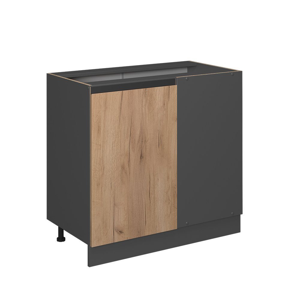 Vicco Eckunterschrank R-Line, Goldkraft Eiche/Anthrazit, 86 günstig online kaufen