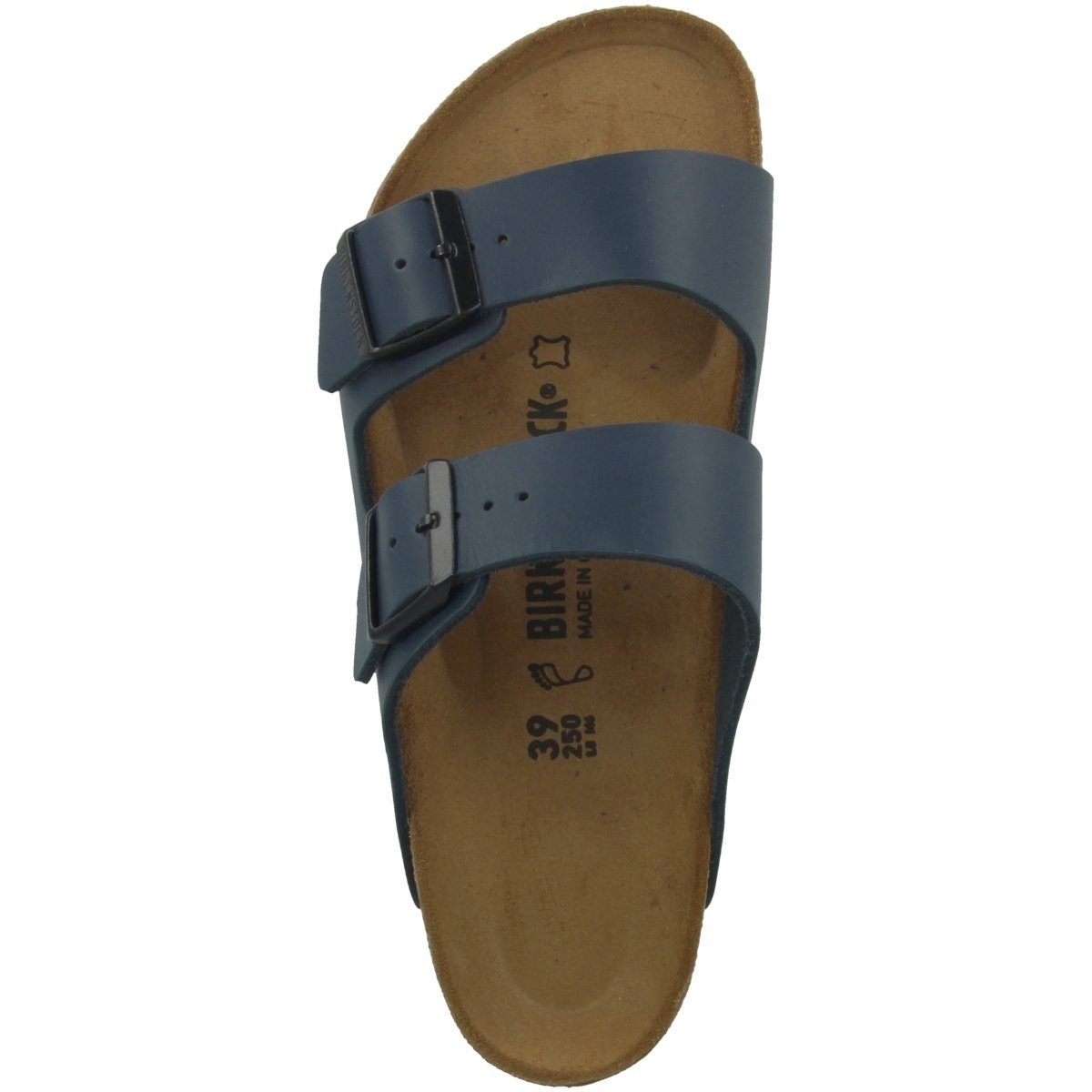 (02101025) Glattleder Blau (blau) schmal Birkenstock Erwachsene Sandale Arizona Unisex