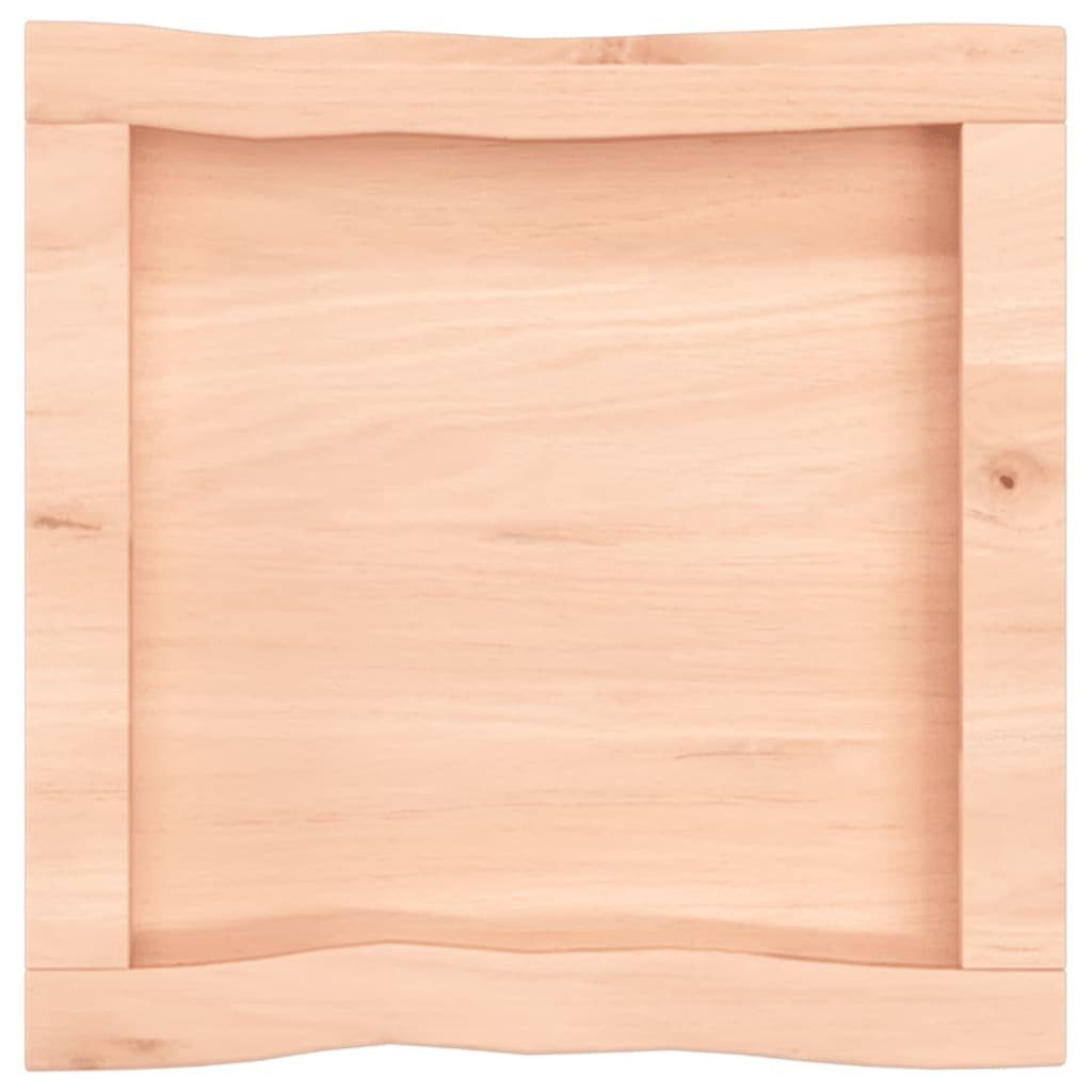 furnicato Tischplatte 40x40x(2-6) cm Massivholz Baumkante (1 Unbehandelt St)