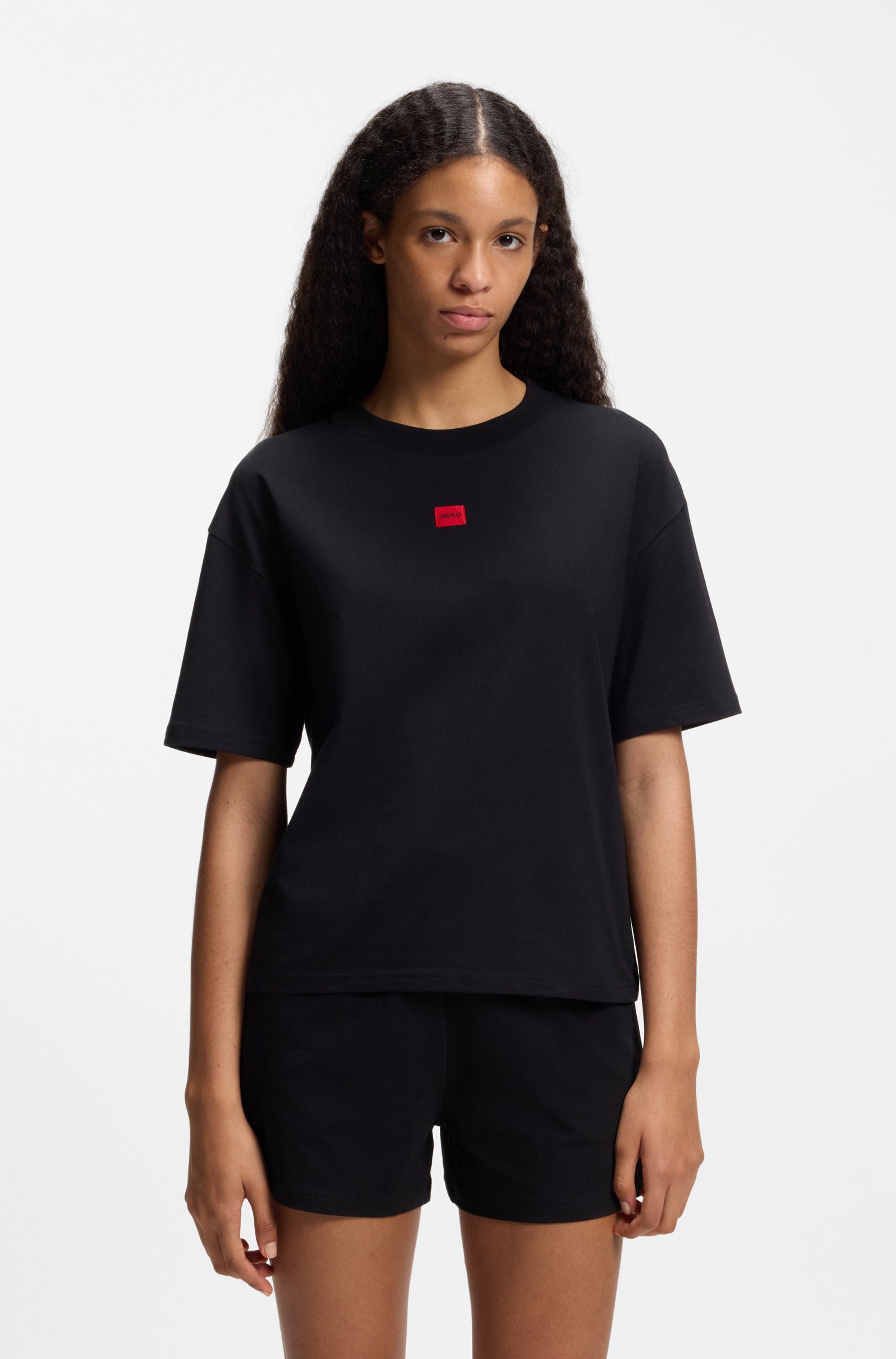 HUGO T-Shirt Signature normale Passofrm, Rundhals günstig online kaufen