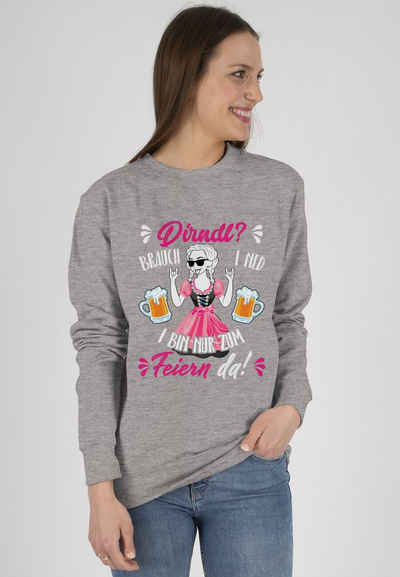 Shirtracer Sweatshirt Dirndl Ersatz Dirndl Spruch (1-tlg) Mode für Oktoberfest Damen