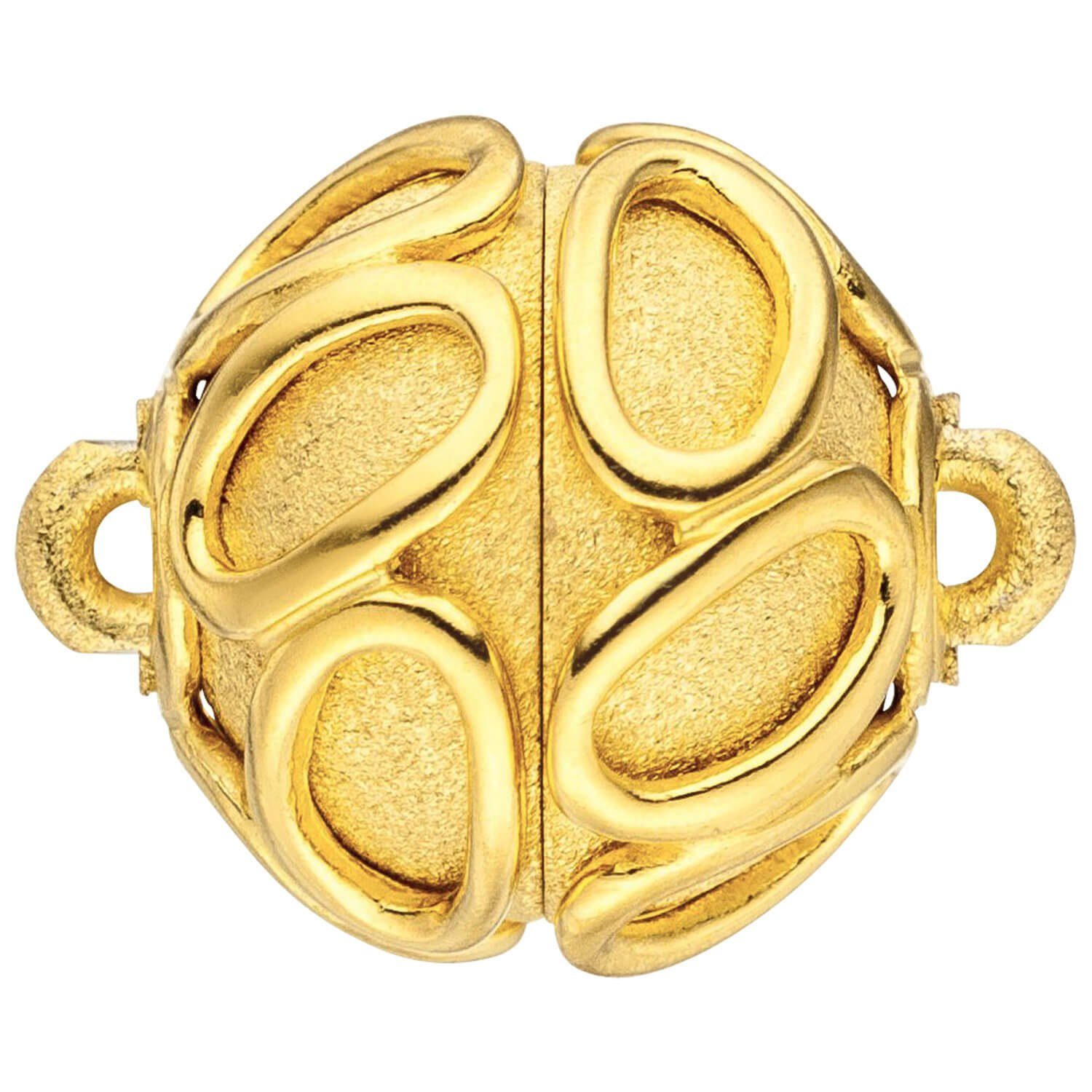 Schmuck Krone Magnetschließe 12,5mm Magnetschließe kugelförmig 925 Silber, Silber 925