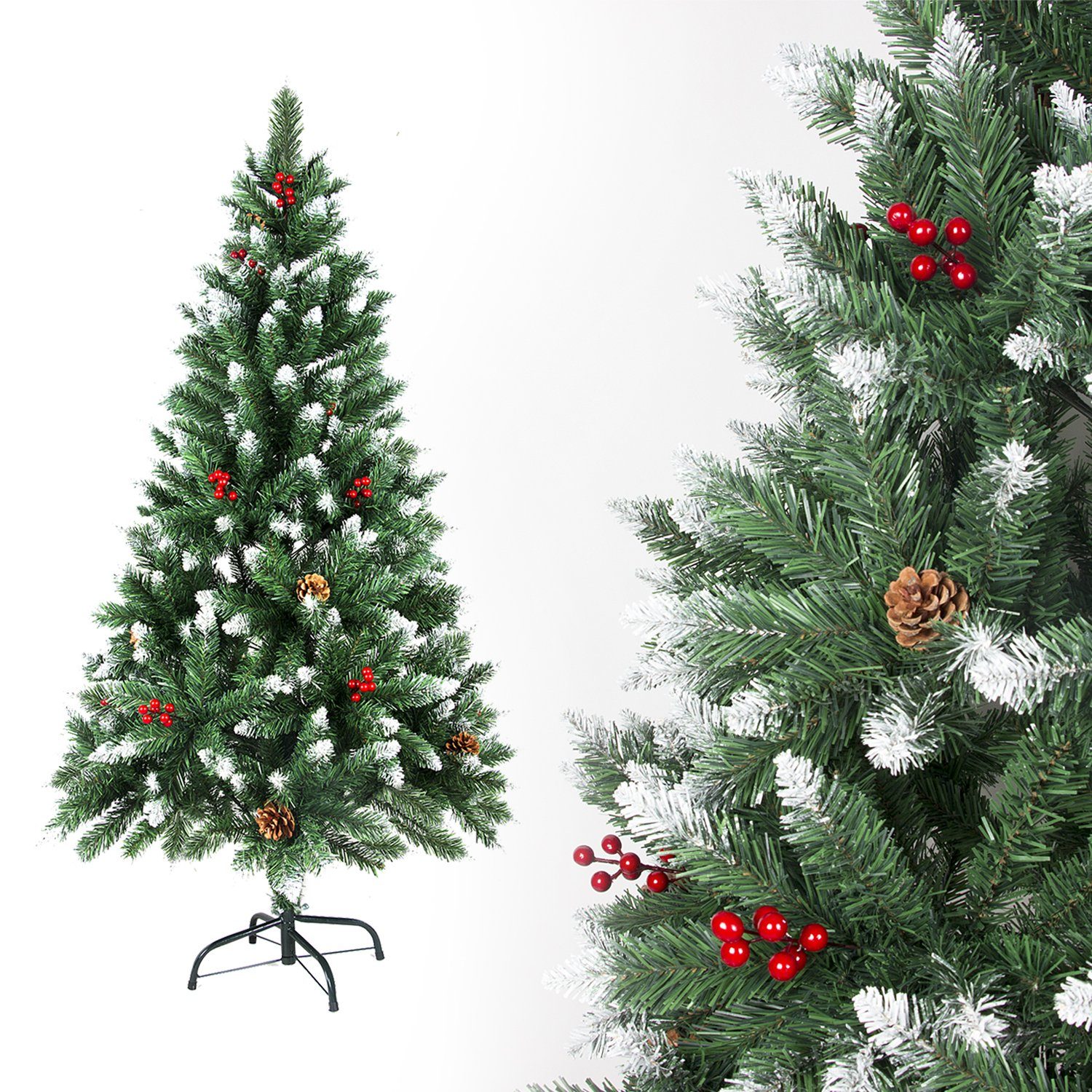 SunJas Künstlicher Weihnachtsbaum XM011,11,17, Tannenbaum Weihnachtsbäume Tannenbaum Christbaum Ständer