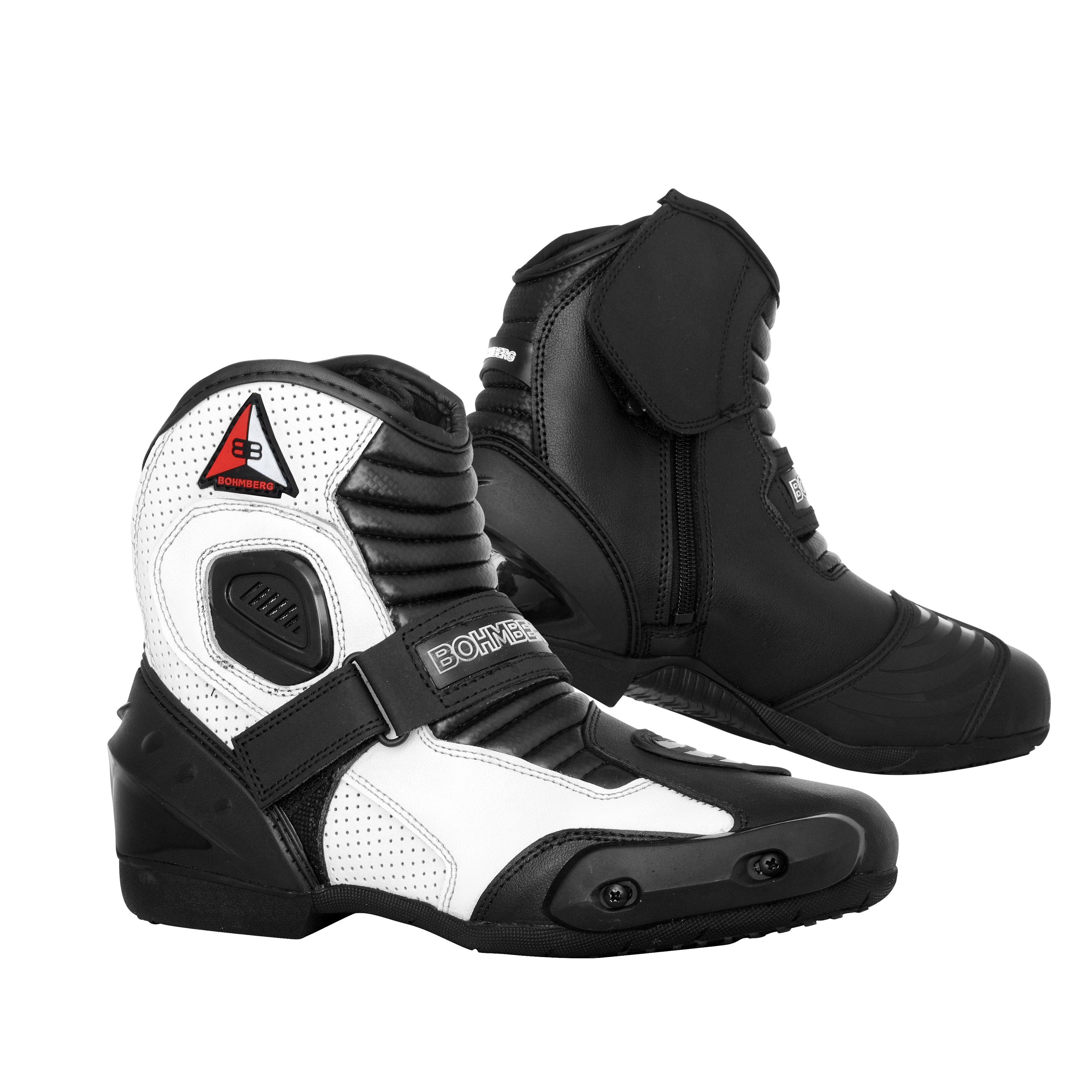 BOHMBERG Motorradstiefel aus echtem Leder / Herren / Motorradstiefel