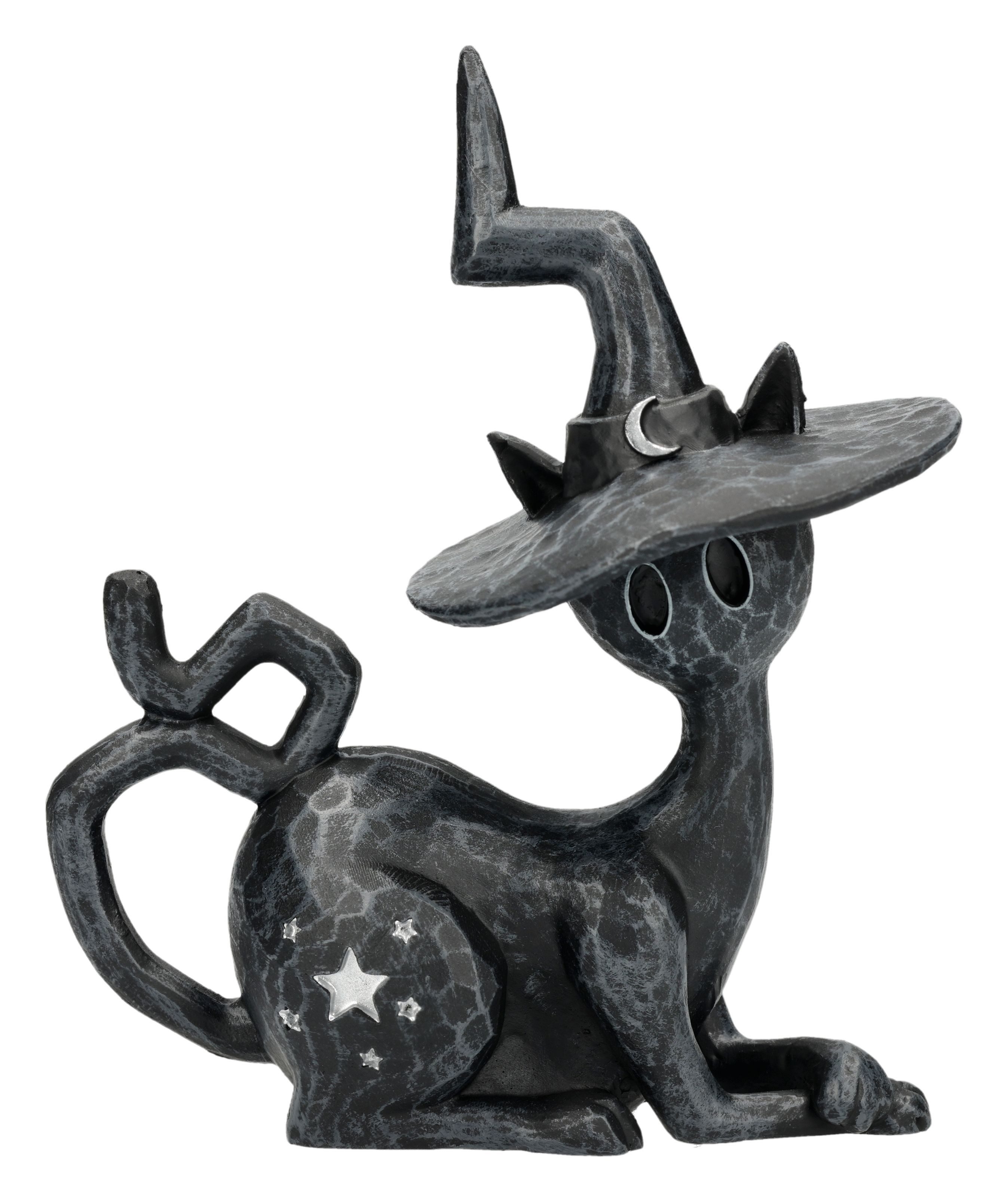 Figuren Shop GmbH Tierfigur Hexenkatze Figur – Spell Cats Charm Statue Gothic Dekofigur 12,5 cm