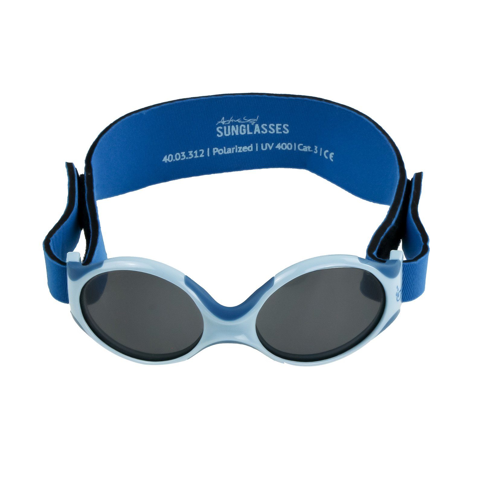 ActiveSol SUNGLASSES Sonnenbrille Baby Polarisierte Fisch - Lotuseffekt, Mädchen, Sonnenbrillen mit Jungen supersoft, EXPLORER, verstellbar Gläser 0-2 premium blau & Jahre