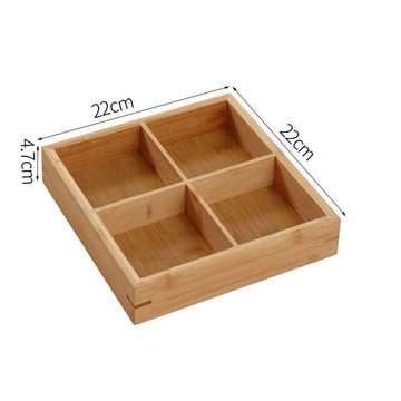 Truyuety Aufbewahrungsdose Aufbewahrungsbox aus Holz, Salz, praktische Teekiste aus Bambusholz (1 St)