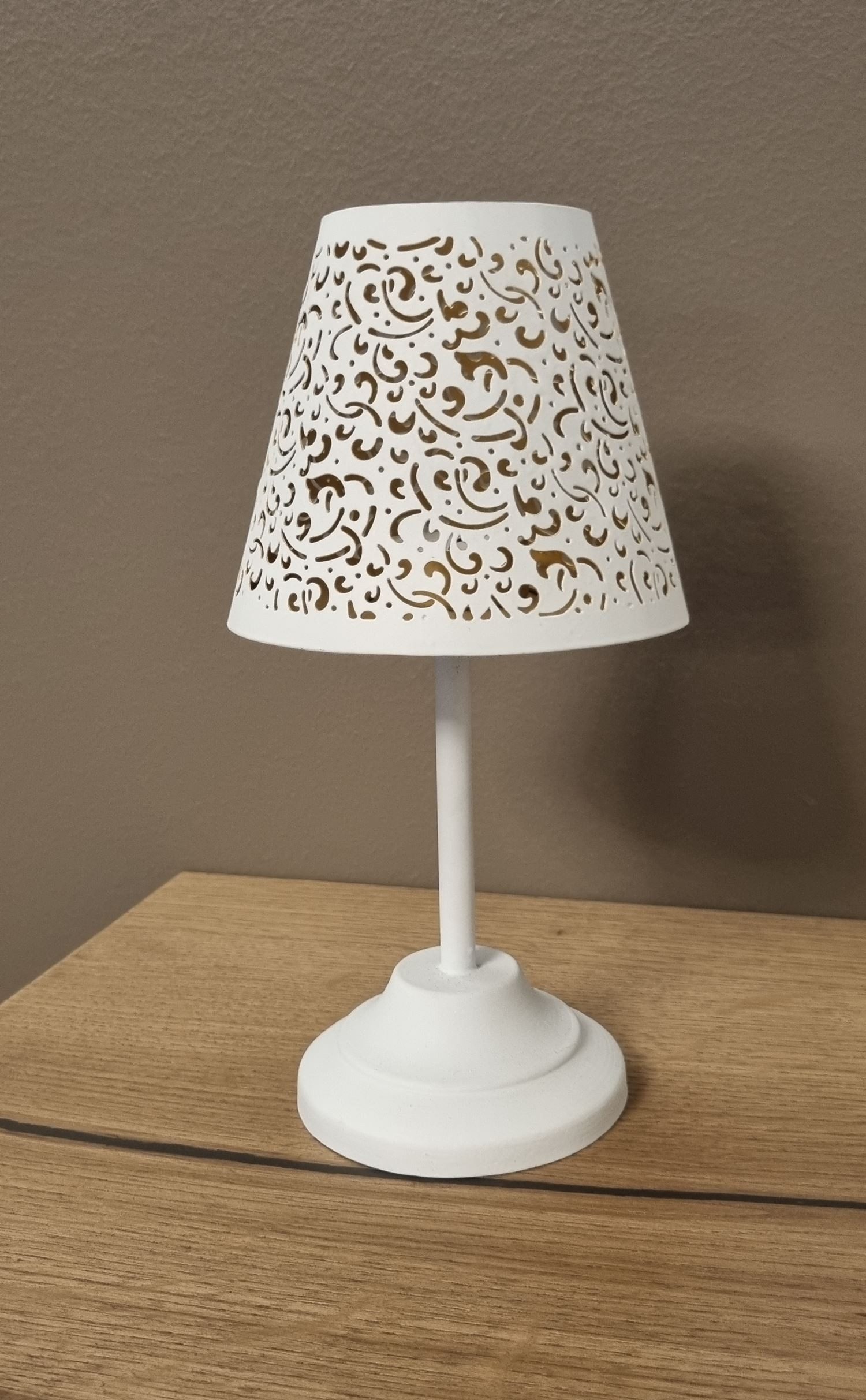 Ambiente Haus Teelichthalter Teelicht-Lampe in Weiß - (H) 24 cm (1 St)