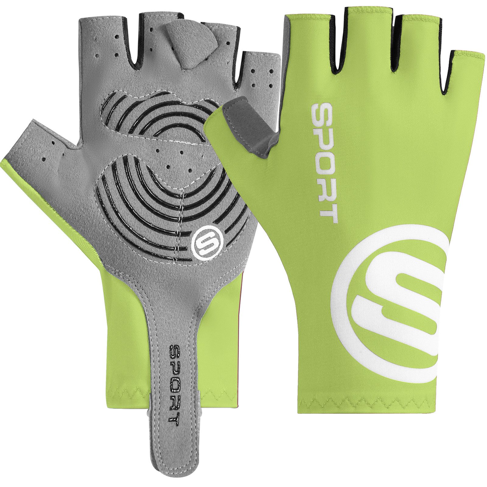 Fahrradhandschuhe Halbfinger Rutschfeste und Stoßdämpfende Mountainbike Handschuhe